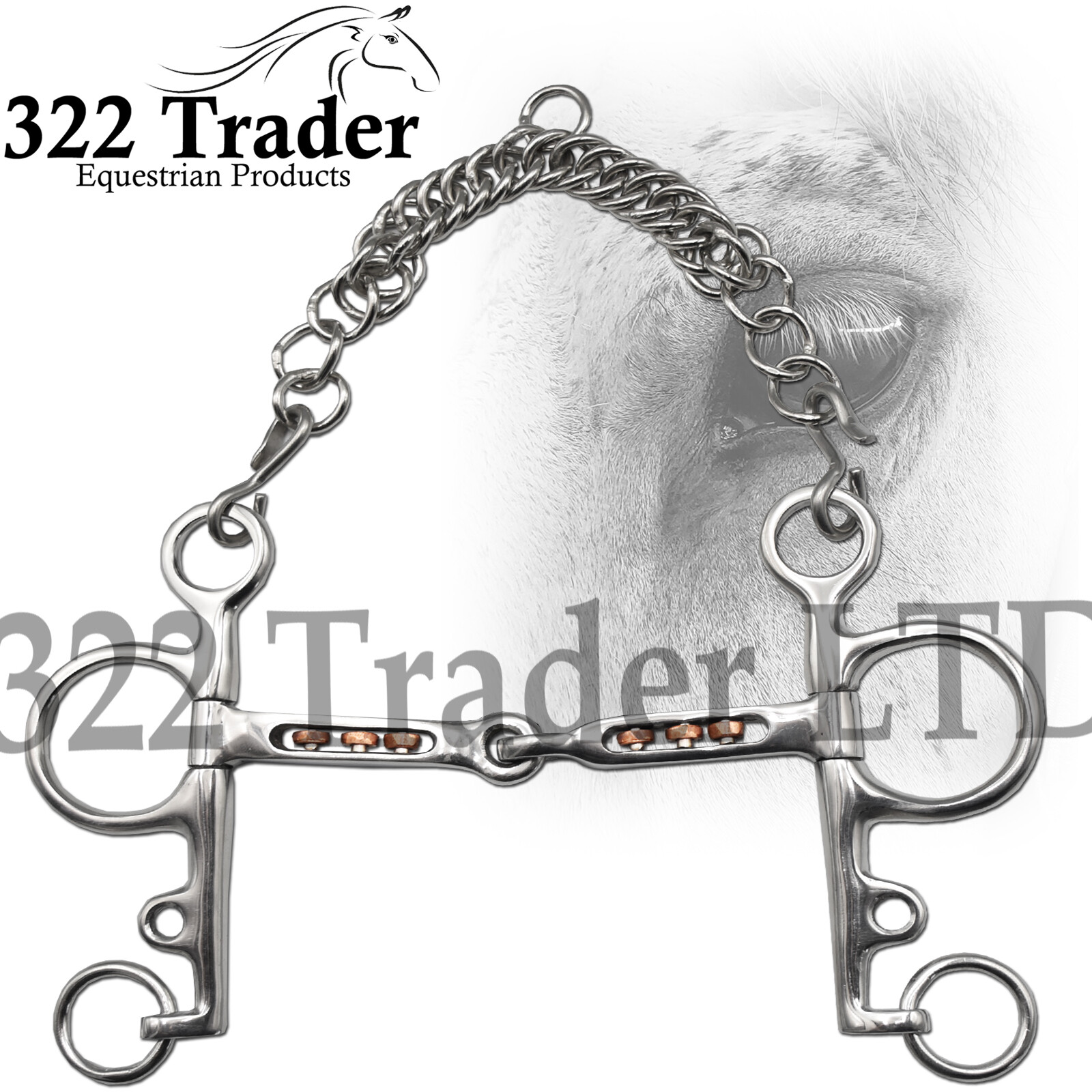 322 Single Articulated Megannis Pelham Bit With Copper Rollers