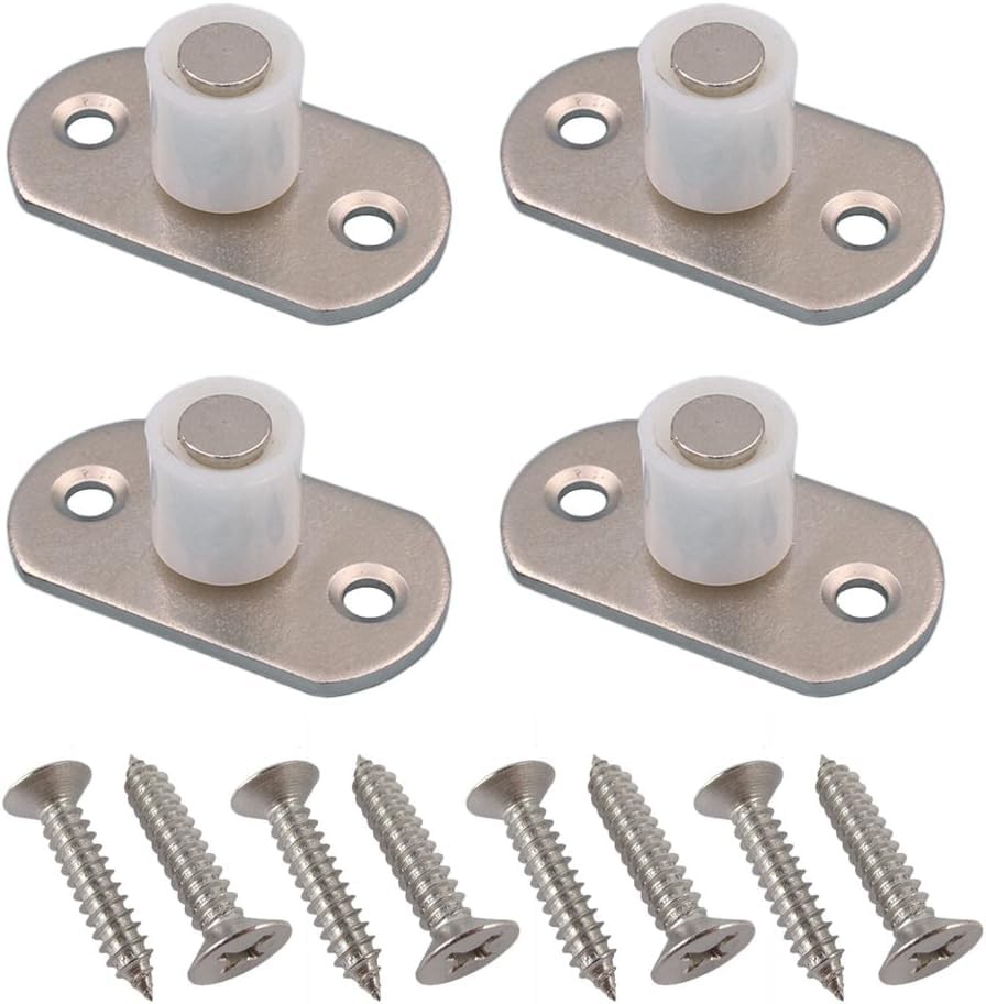 4 Pcs Sliding Door Bottom Floor Guide Roller – Ultra-Silent Nylon Silver