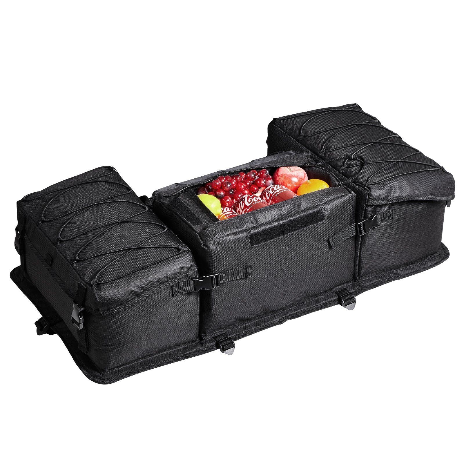 50L Expandable ATV Bag 600D Textile Backrest with Cup Sleeve