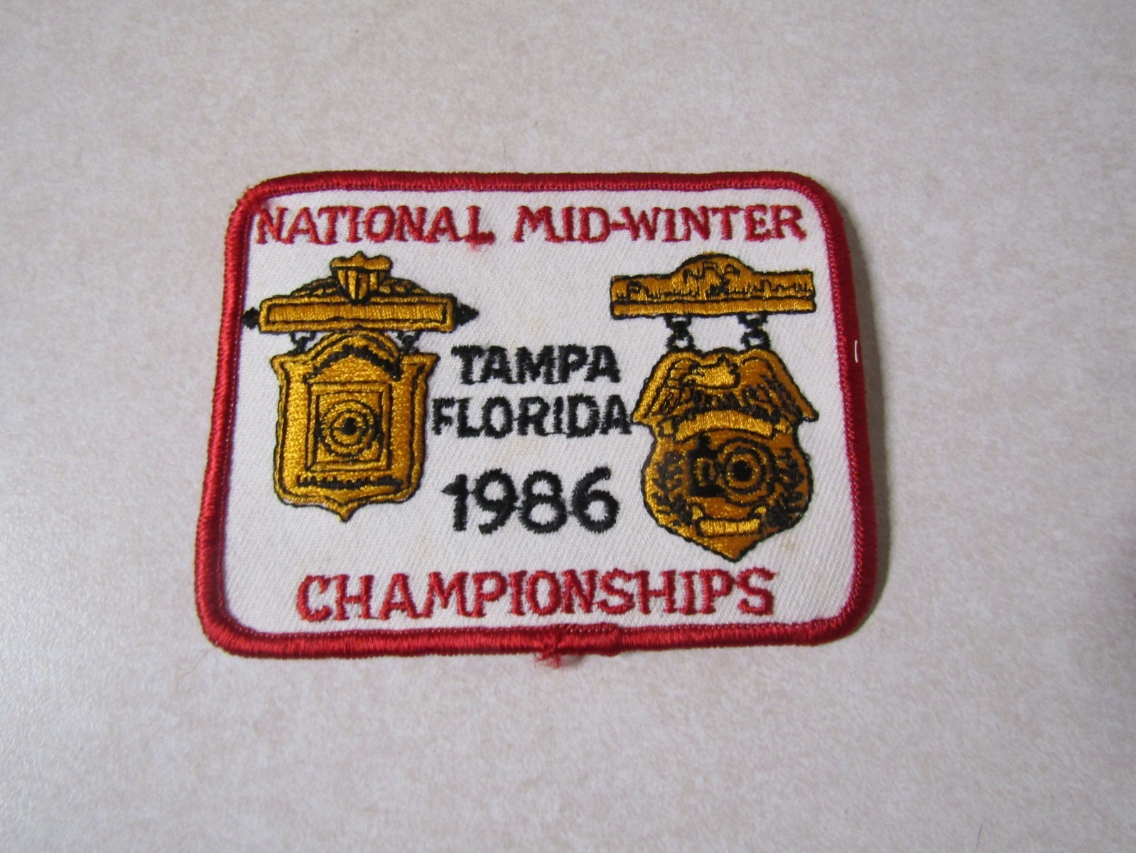 VINTAGE PATCH NRA NATIONAL MID-WINTER TAMPA FLORIDA 1986 CHAMPIONSHIPS