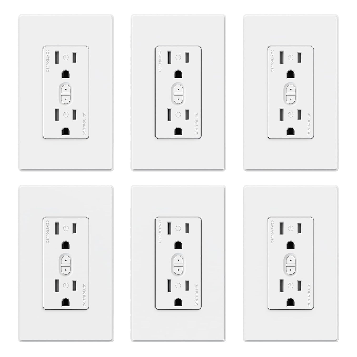 Smart Plug, Smart In-Wall Outlet Compatible with Alexa and Google Assistant, 2.4