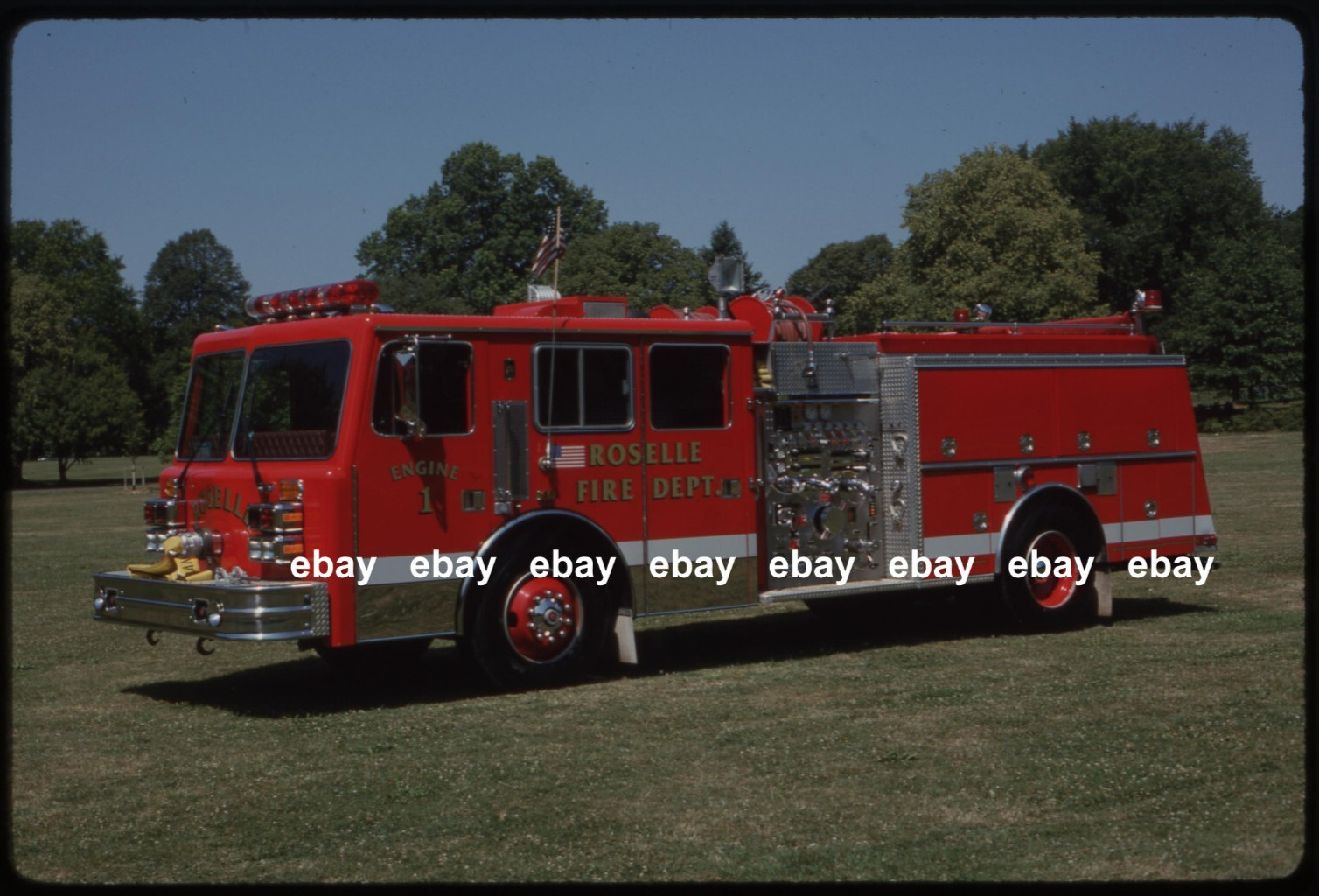 Roselle NJ 1990 Maxim cab KME pumper Fire Apparatus Slide