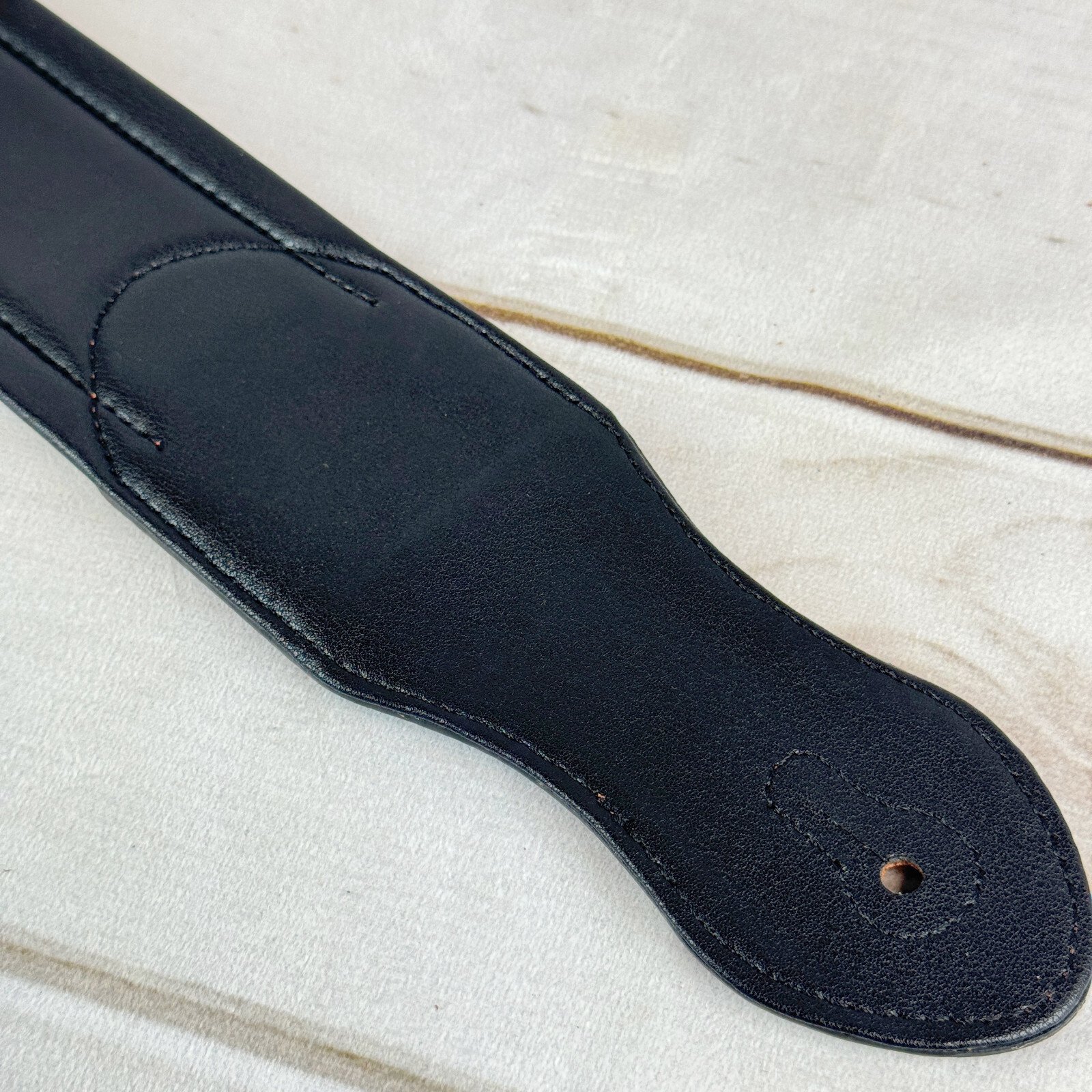 Walker And Williams G-110 Mahogany Brown Padded Strap with Embossed Tooling 