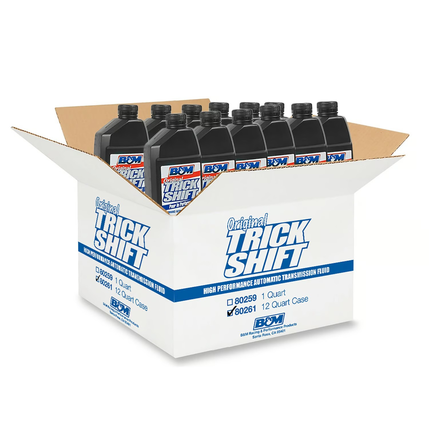 B&M Case of 12 Quart Bottles Trick Shift Automatic Transmission Fluid - 80261