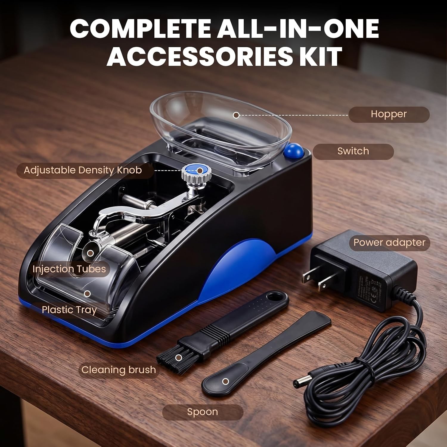 Automatic Electric Cigarette Rolling Machine Mini Tobacco Injector Roller