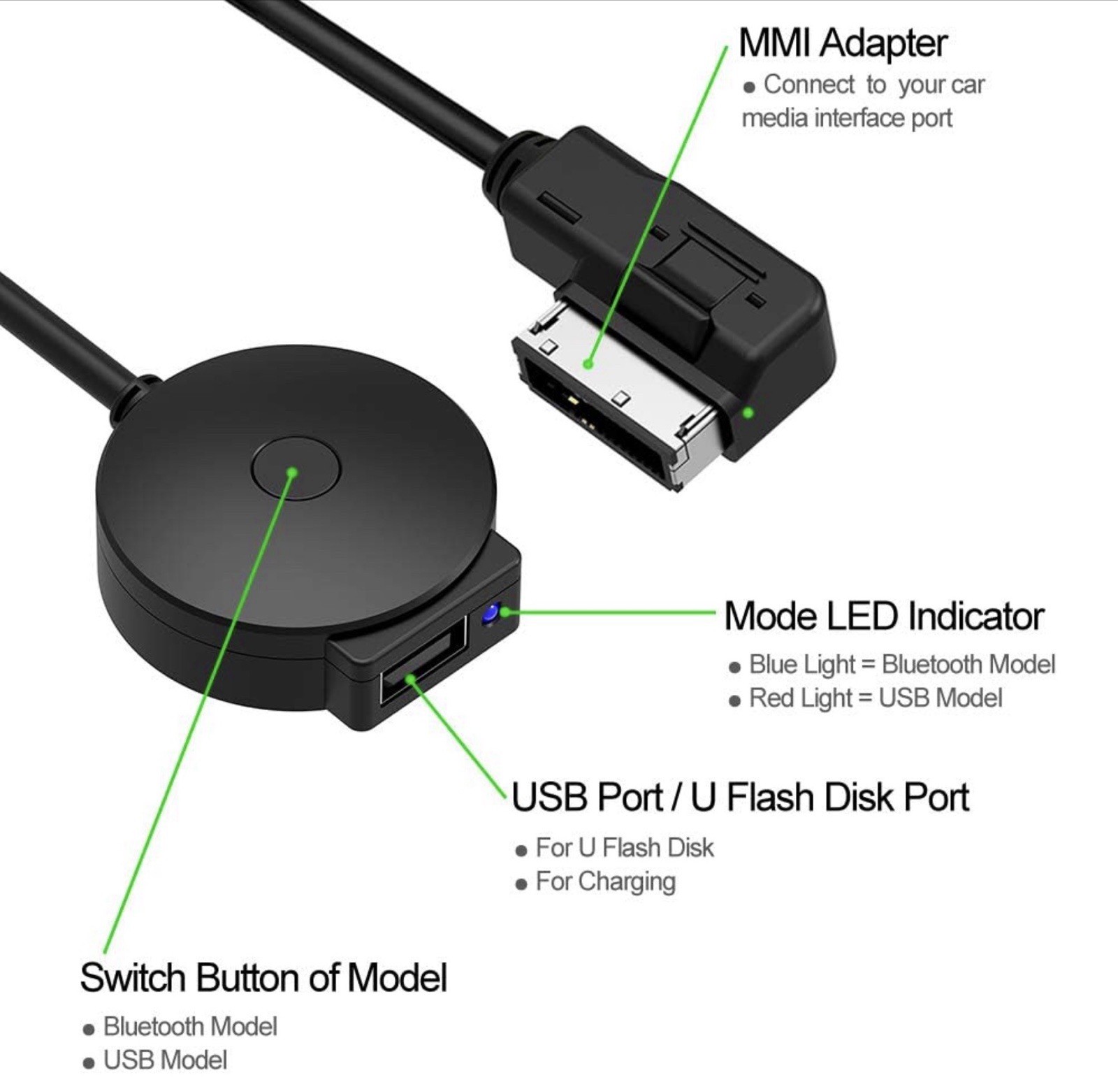 Bluetooth Kit Compatible with Mercedes-Benz MMI Car Interface Adapter iPhone ...