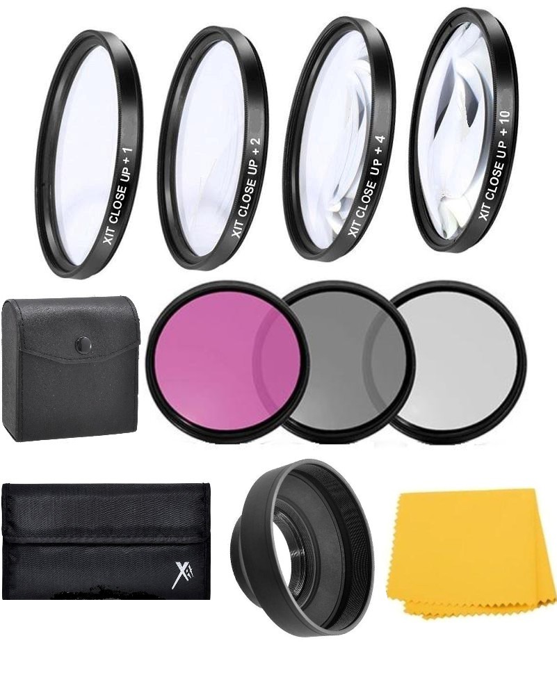52mm 4Pc Macro Filter Set & 3Pc Filter Kit for Nikon D5500 D5300 D3300 D3200