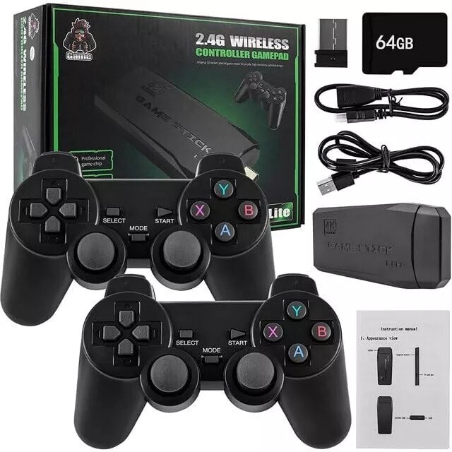 Retro Game Console 4K HDMI Output Plug and Play 20000+ Game Gamepad Controllers
