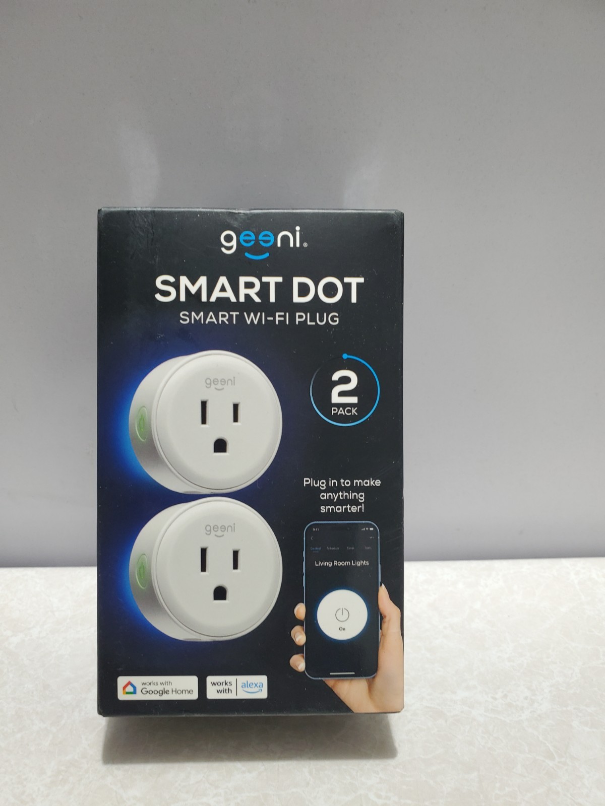 Geeni DOT Smart Wi-Fi Outlet Plug with Voice Control (2 Pack)