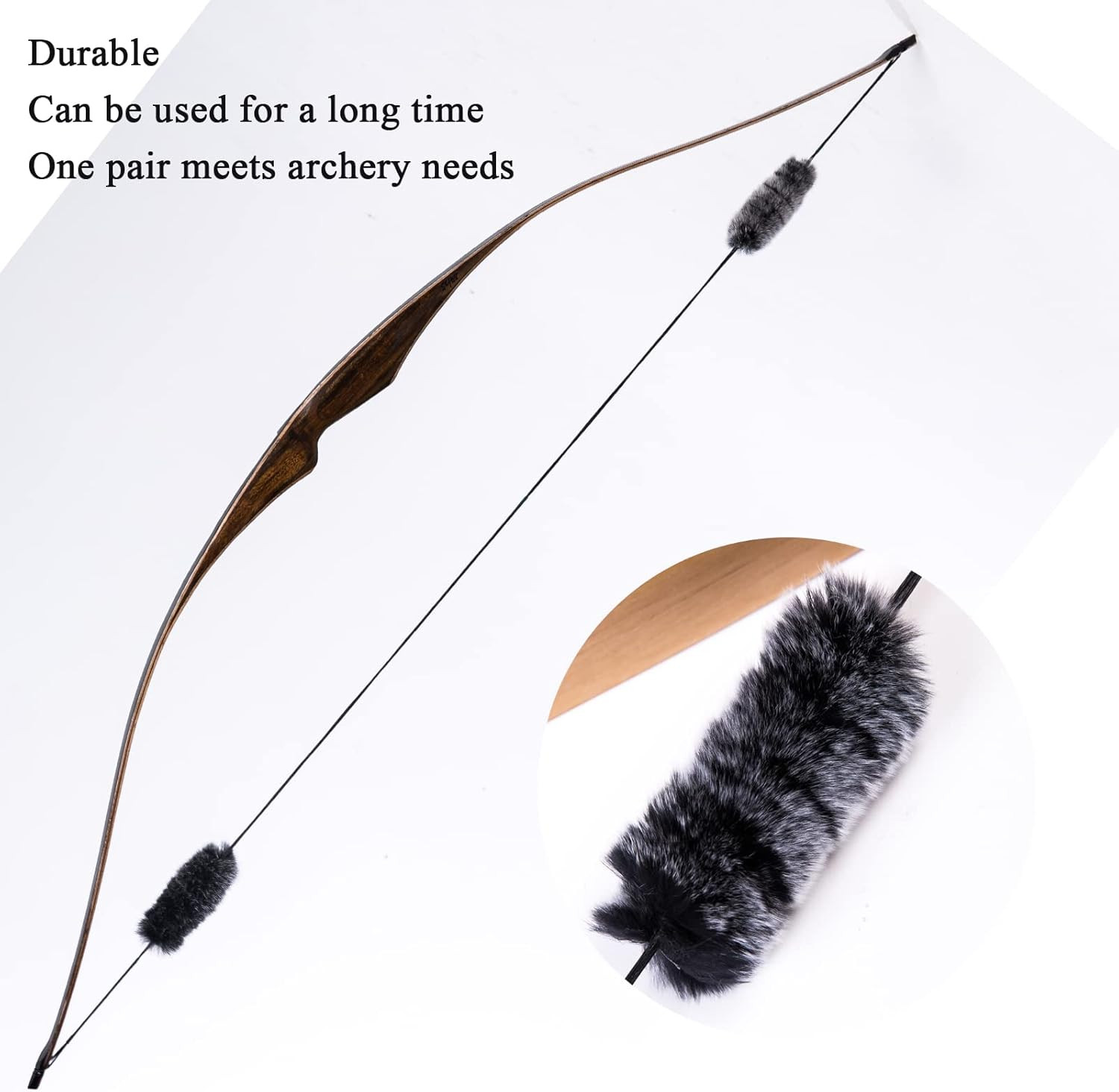 Bow String Silencers One Pair for Recurve Bow Longbow