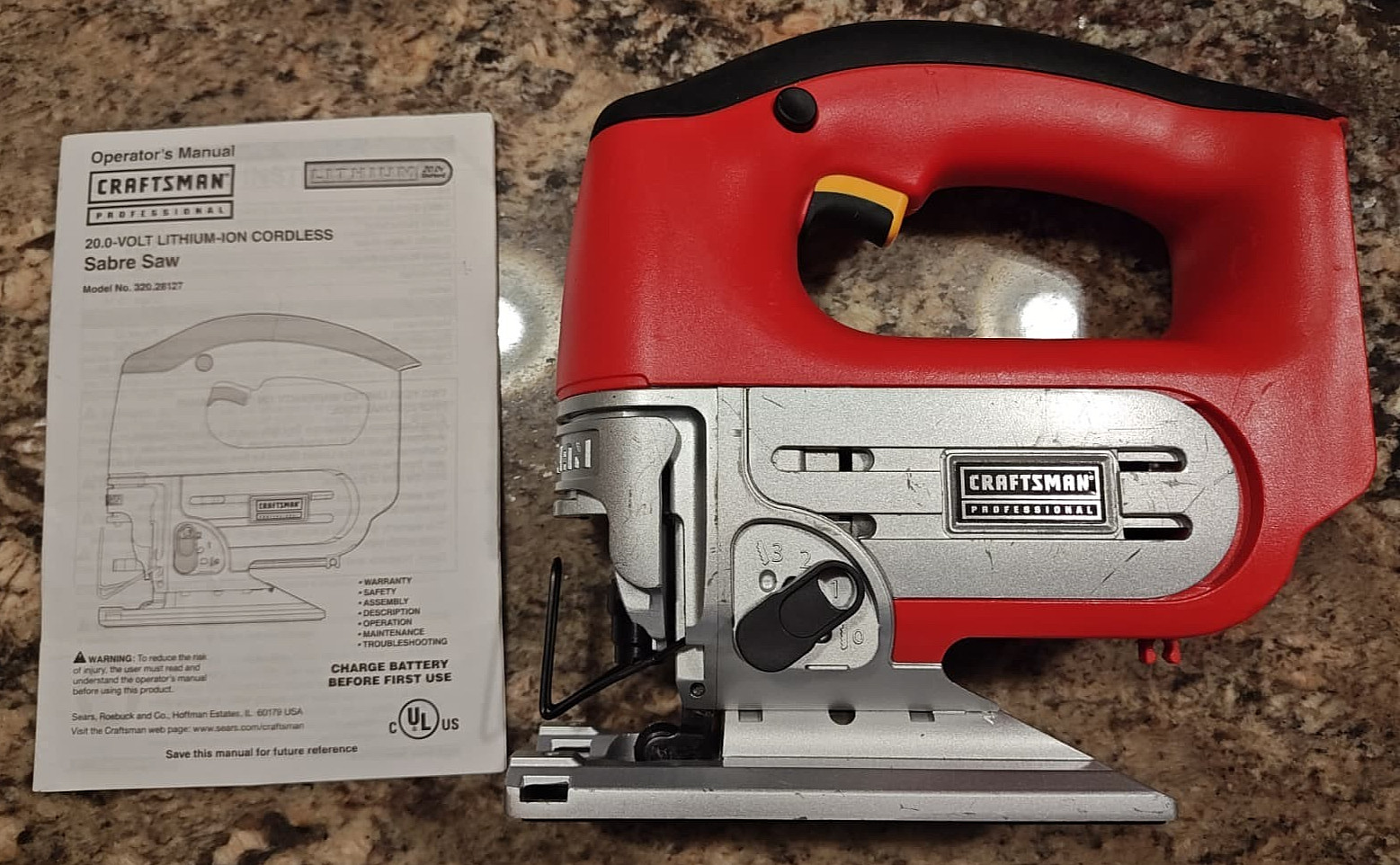 CRAFTSMAN Professional  20v Sabre / Jig Saw With Manual 320.28127 Tested
