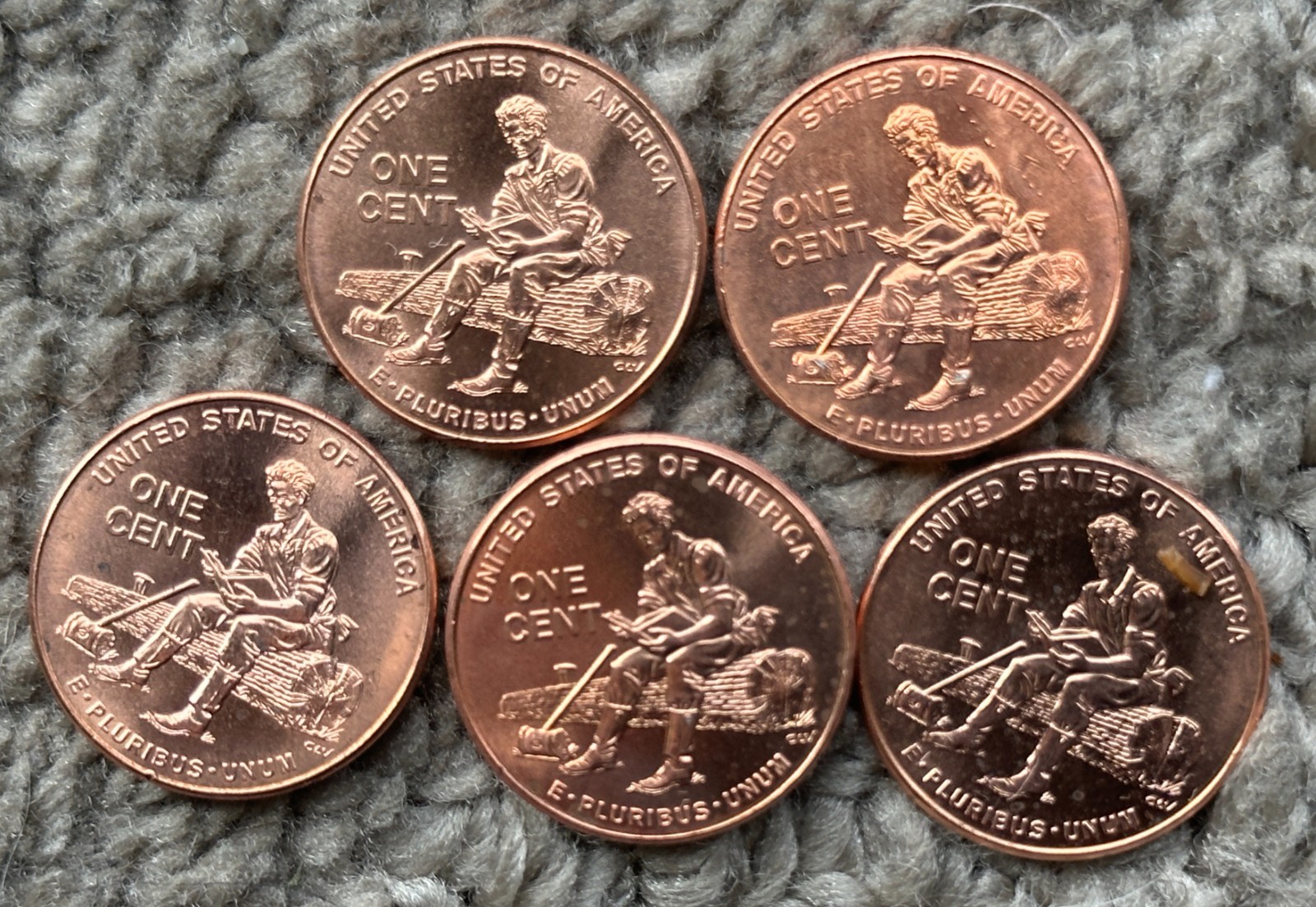🔥2009 (5 Coin) Lincoln Bicentennial Cent - Formative Years - Uncirculated🔥