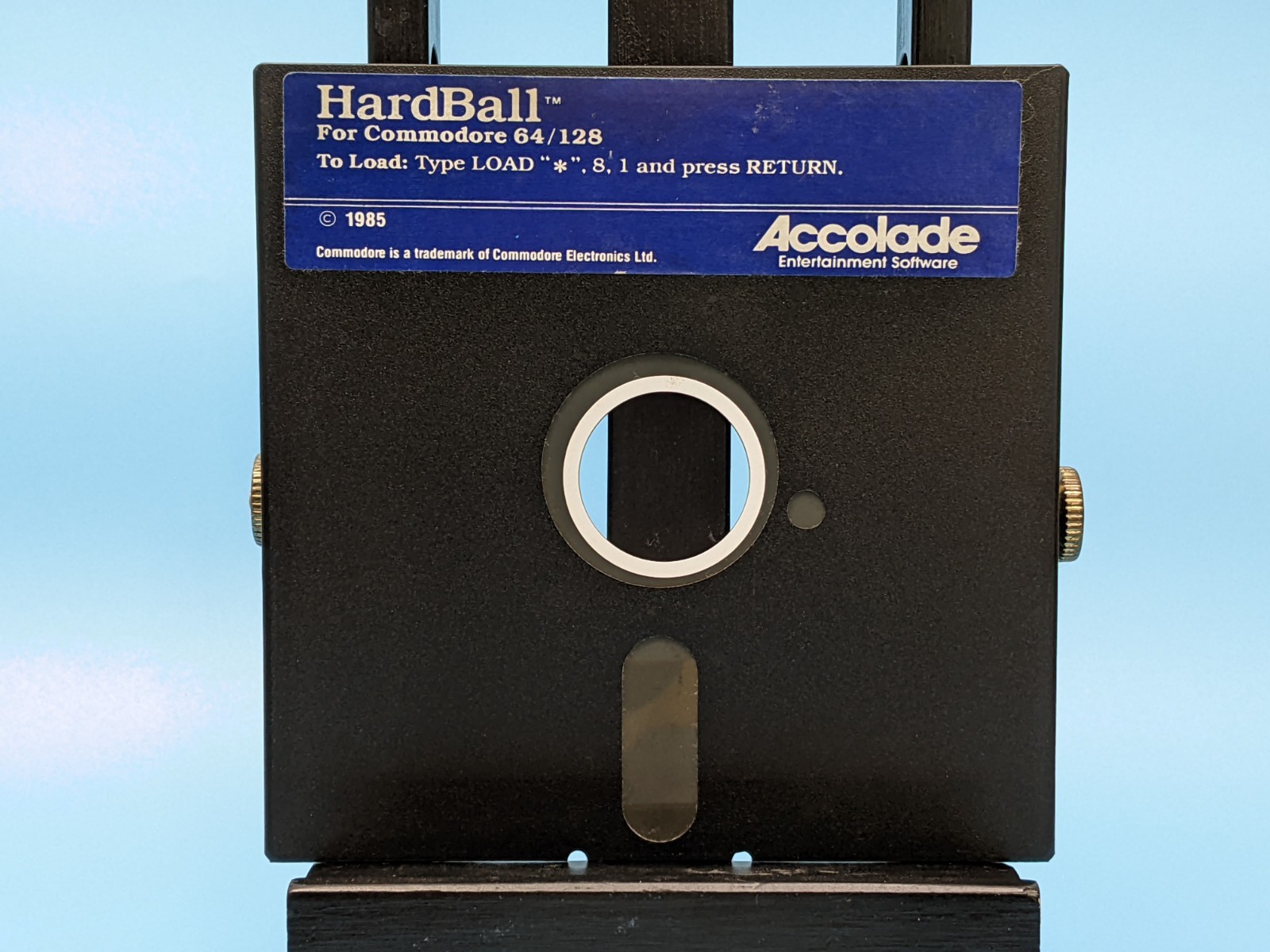 HardBall Accolade 5.25 Floppy Commodore 64/128: Vintage 1985 / Untested