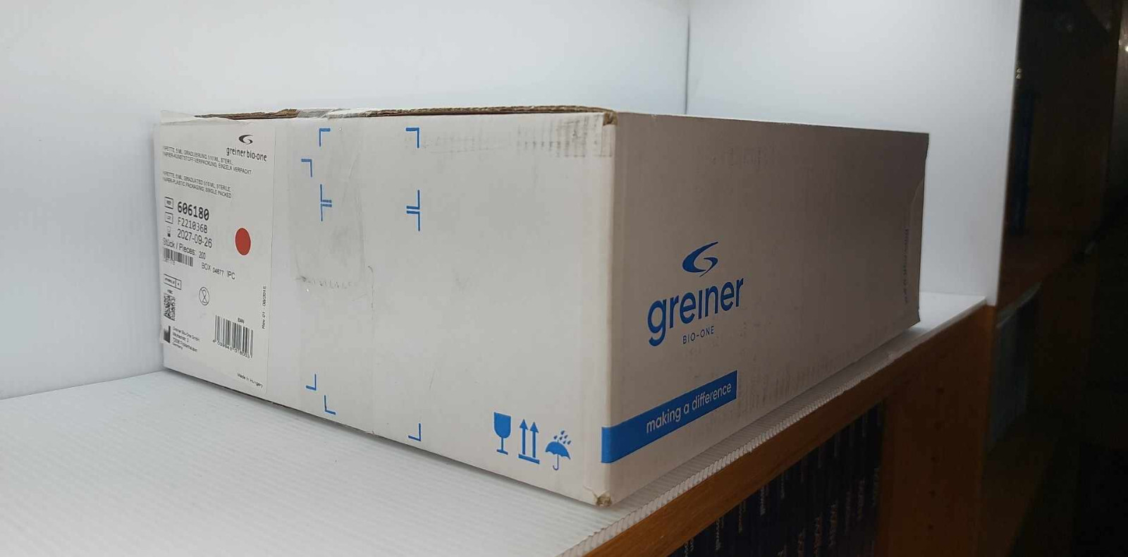 (200 Pcs) Greiner Bio-One 606180 Pipette 5ml, Graduated 1/10ml, Sterile, Clear
