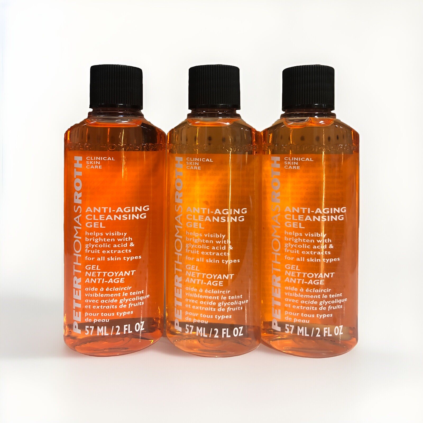 Peter Thomas Roth Anti Aging Cleansing Gel New No Box , 3X 2 oz cleansers