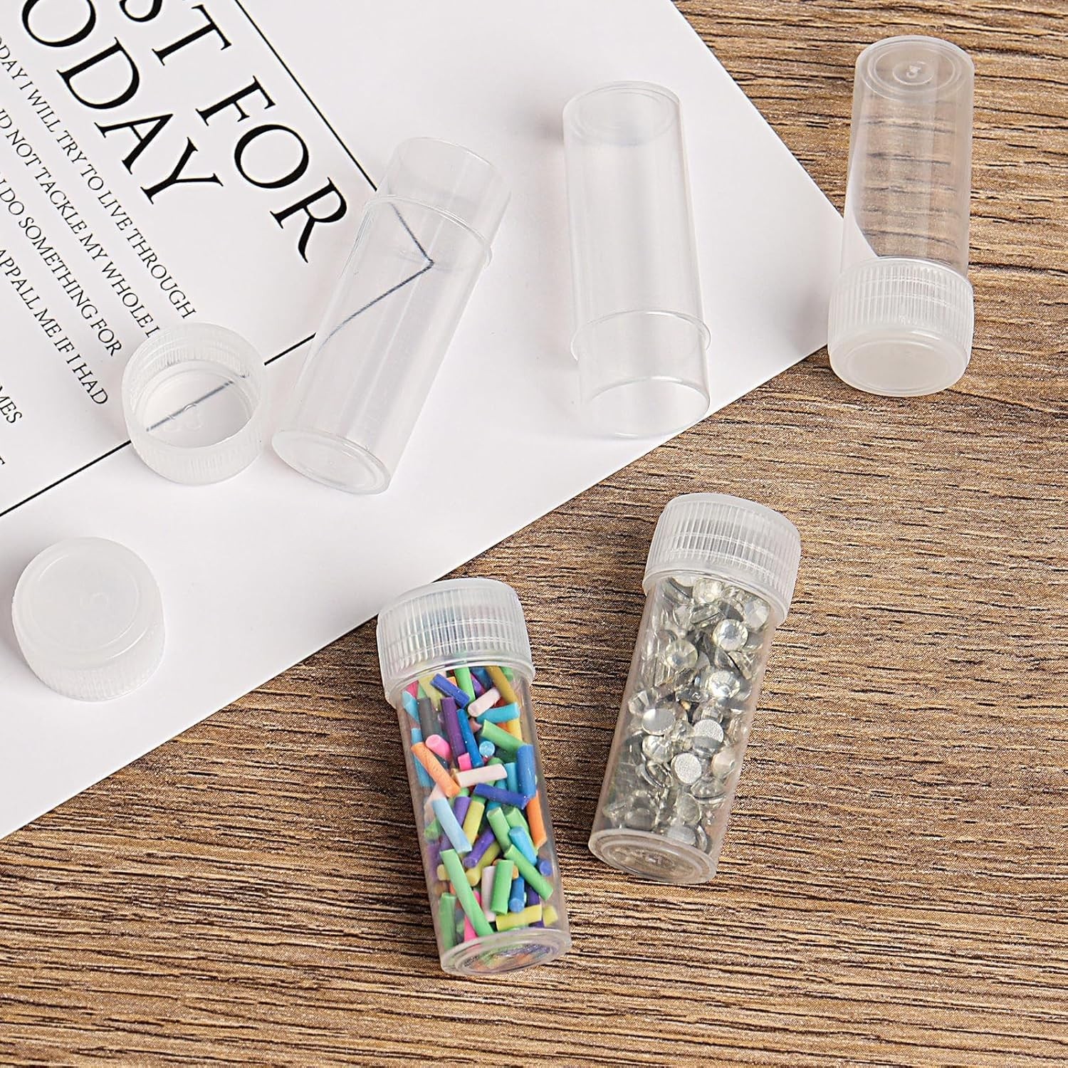 Durable 5ml Plastic Sample Bottles - 120 Count Mini Vials for Organized Storage