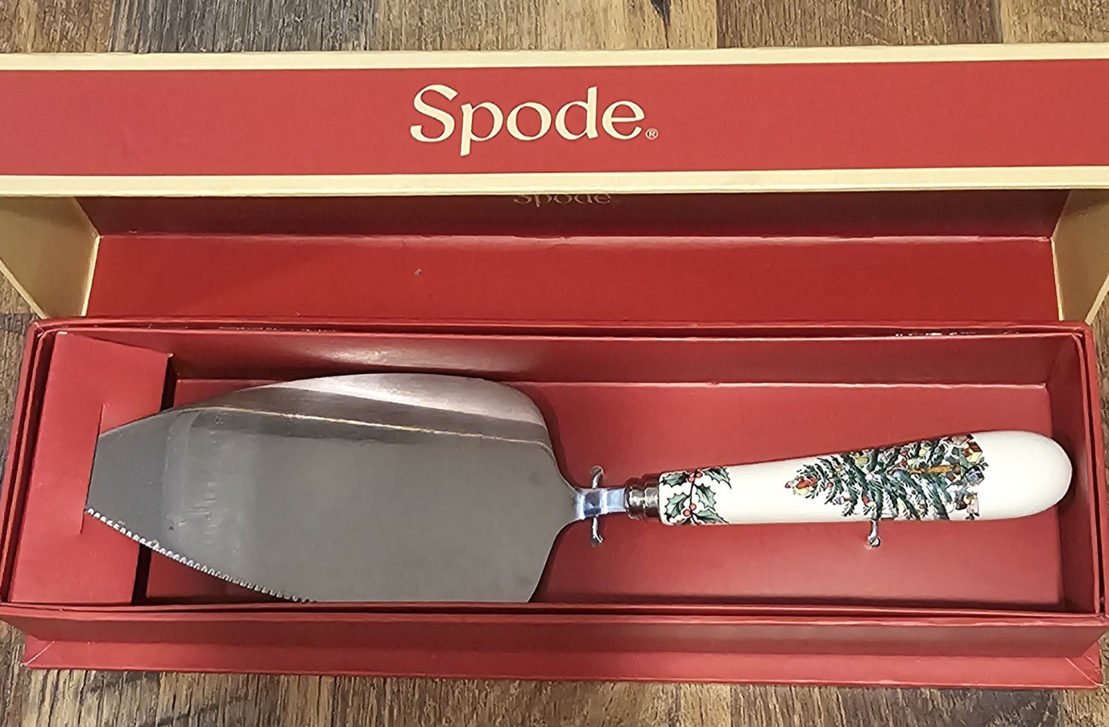 SPODE CHRISTMAS TREE CAKE SLICE New In Box