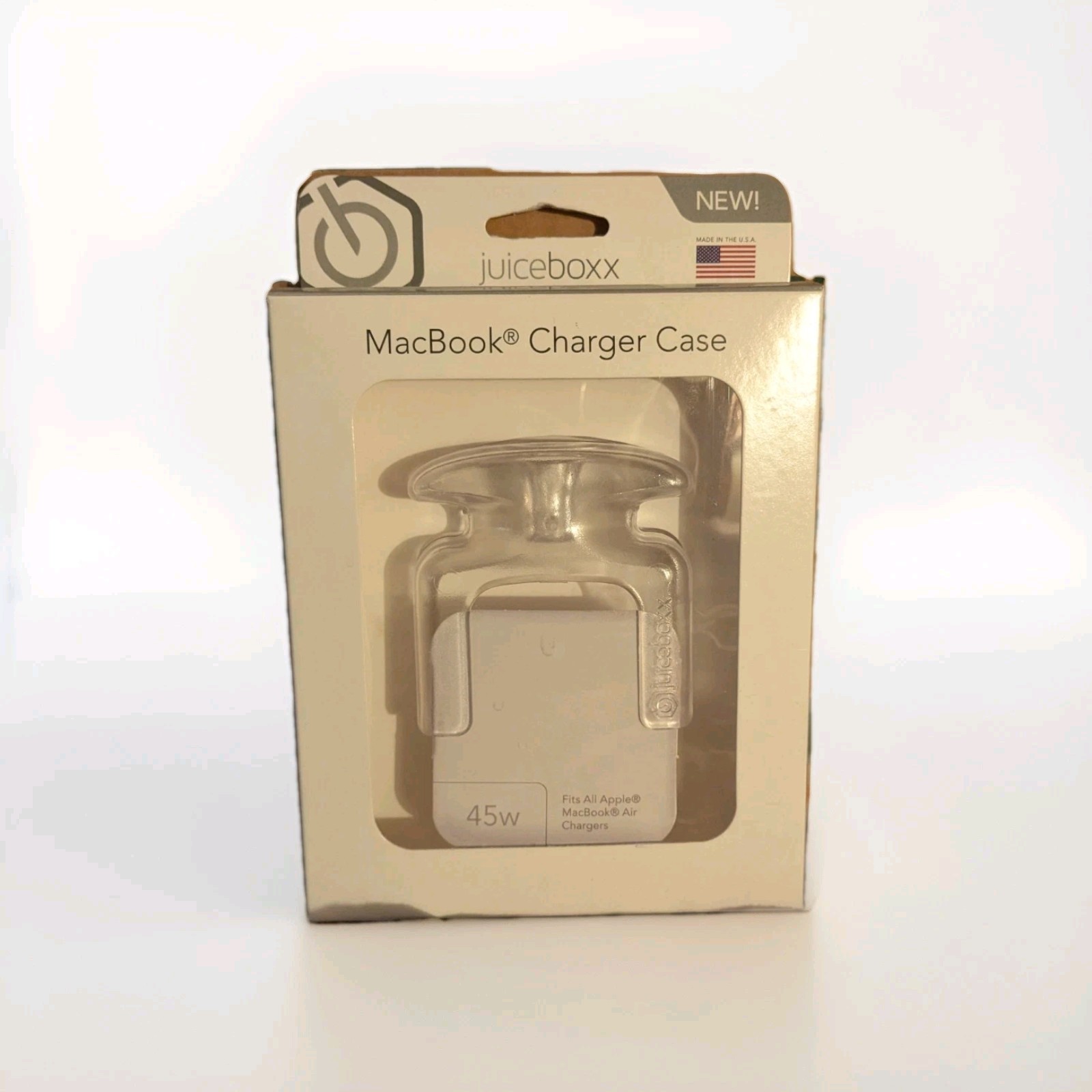 New Juiceboxx Macbook Charger Case Clear Universal Cord Management Protection
