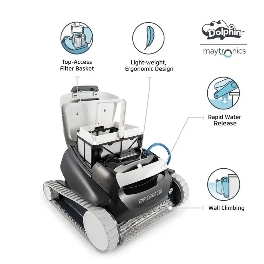 Dolphin Explorer E20 robotic pool Cleaner! New! FAST SHIPPING!
