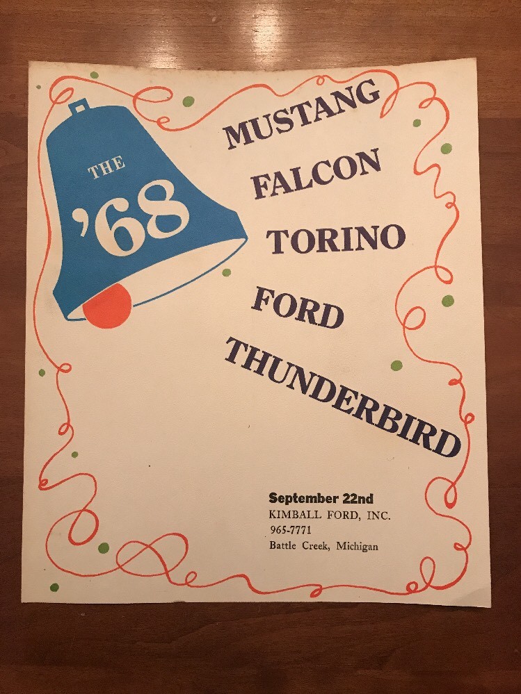 1968 Ford Dealer promo brochure Original & Rare Mustang Falcon Torino Galaxie