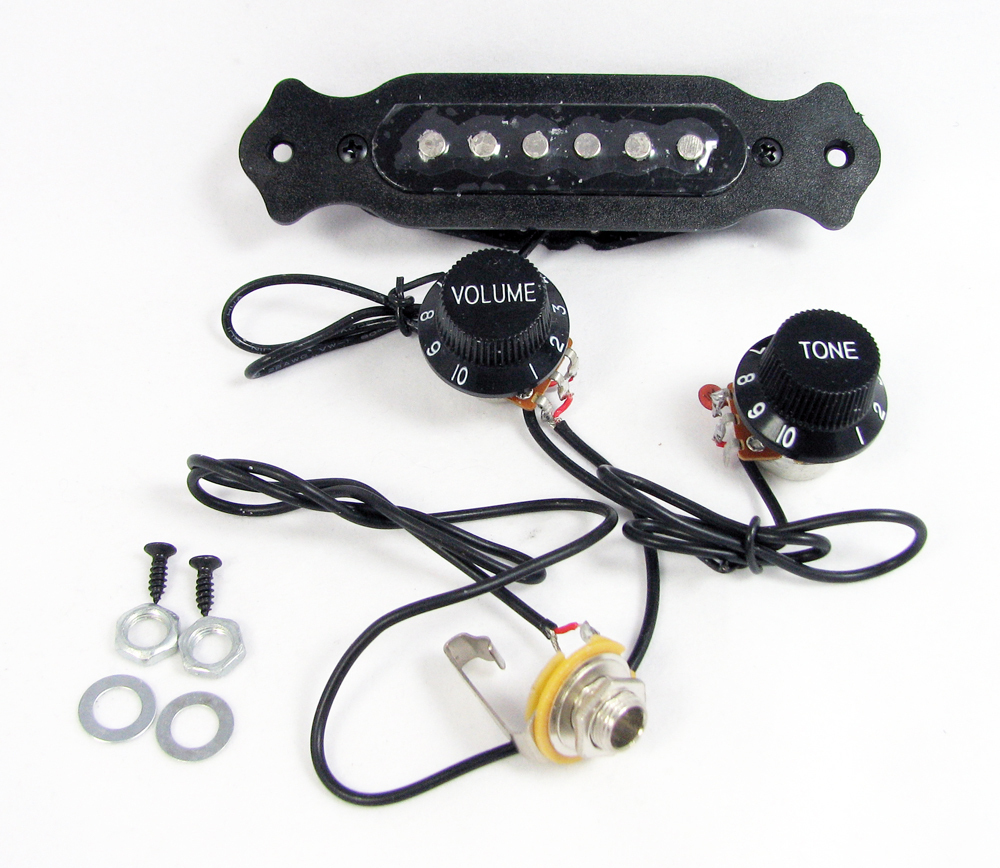 Pre-Wired 6-String Single Coil Guitar Pickup Harness w/ Volume & Tone