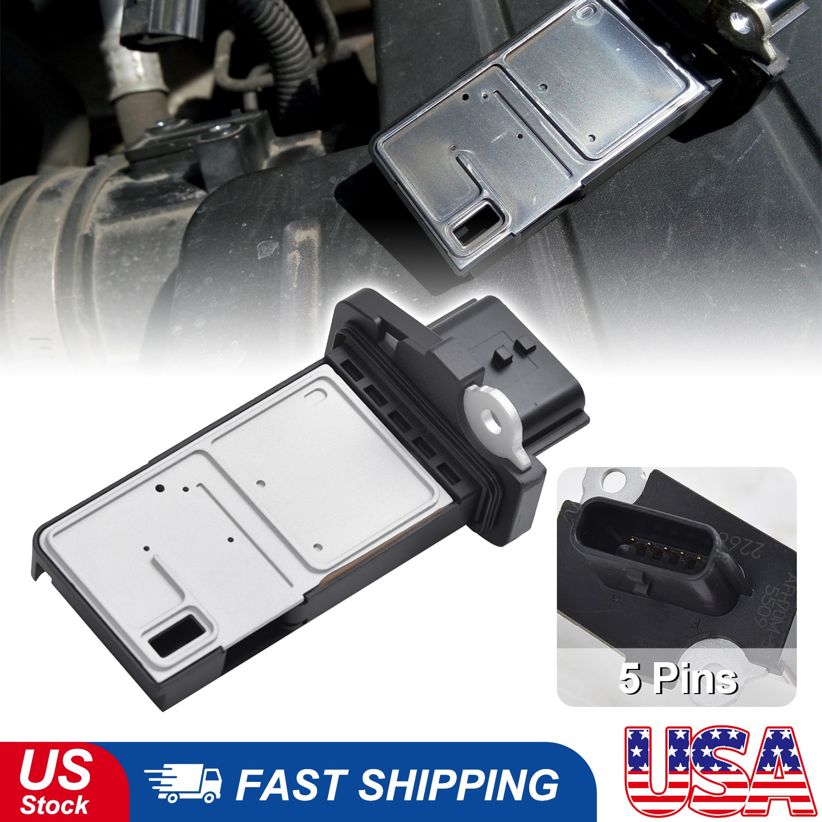 OEM for Nissan Mass Air Flow Meter Sensor MAF Factory 22680-7S000 AFH70M-38 USA