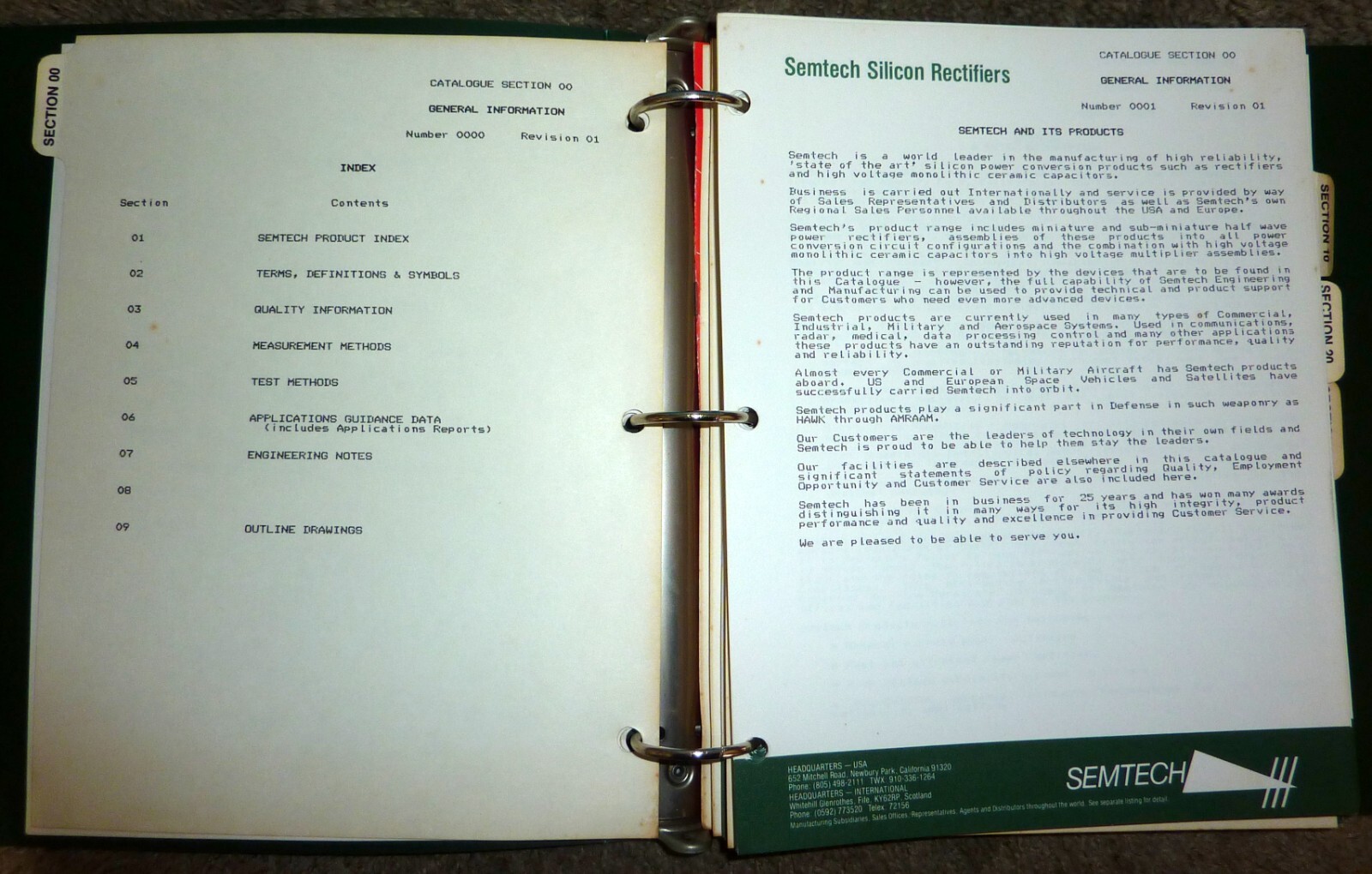 Semtech Corporation Catalogs & Data Sheets In Binder