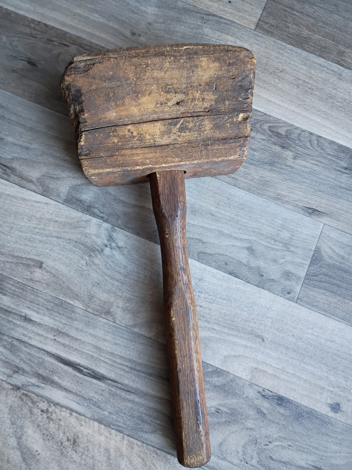 vintage tools wooden carpenter solid wood mallet hammer woodworking 12 tool