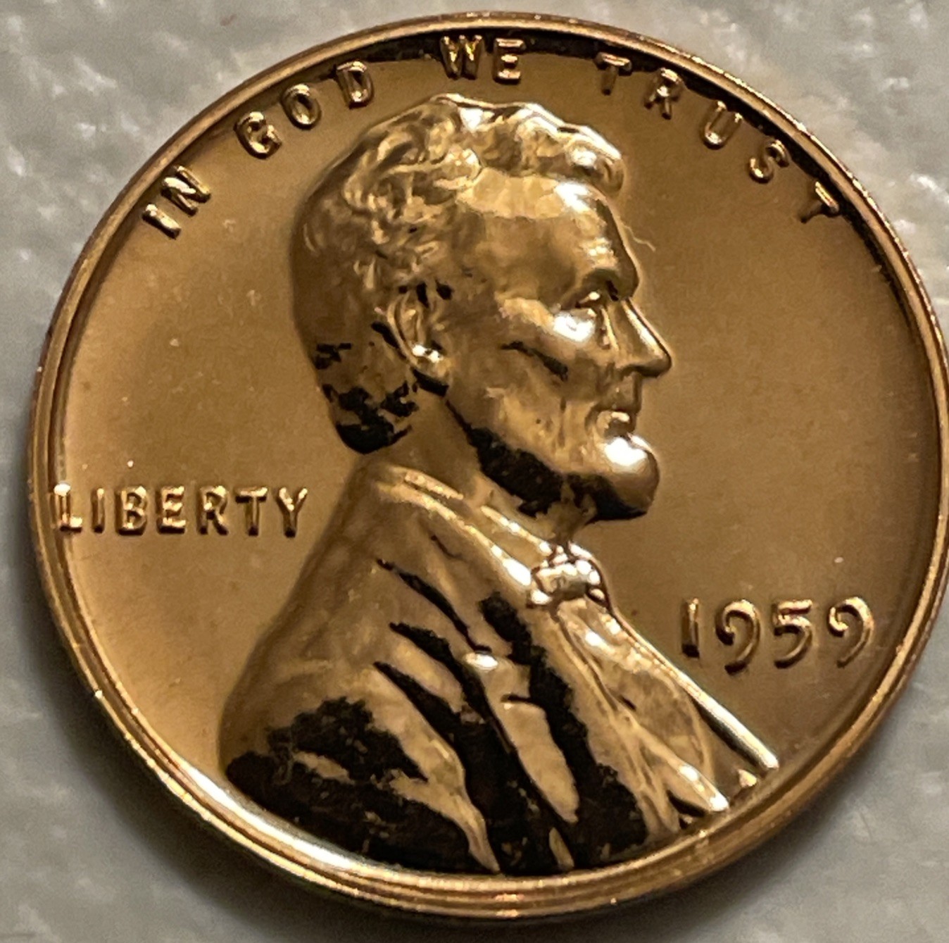 1959 Gem Proof Lincoln Memorial Penny US Cent Coin From A Proof Set
