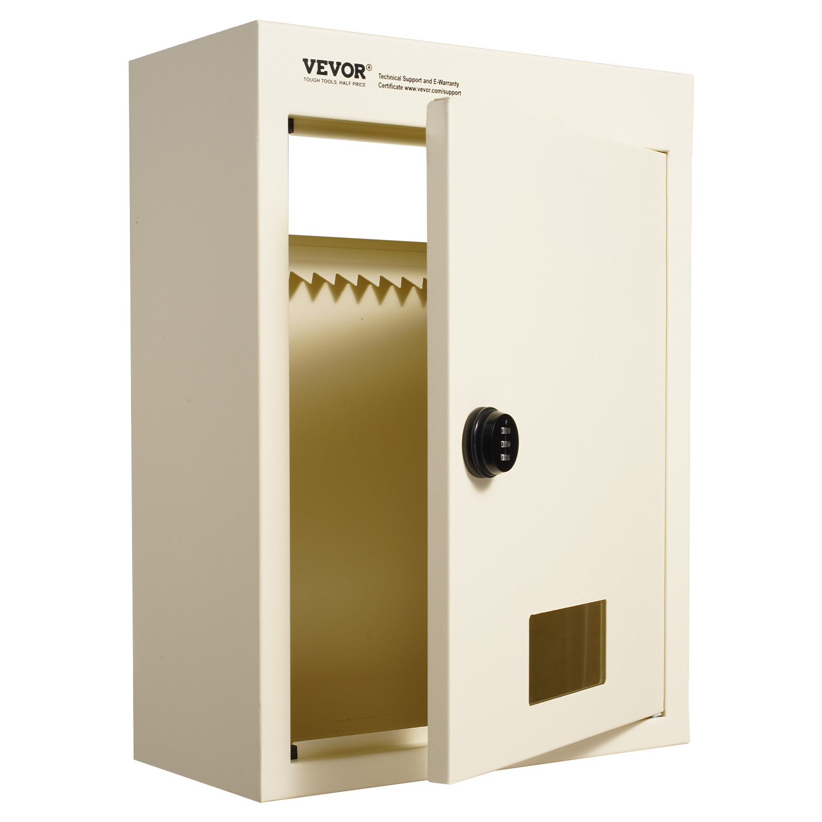 VEVOR Through The Wall Drop Box 12.5x6.3x16.9" Mailbox with Code Lock Beige