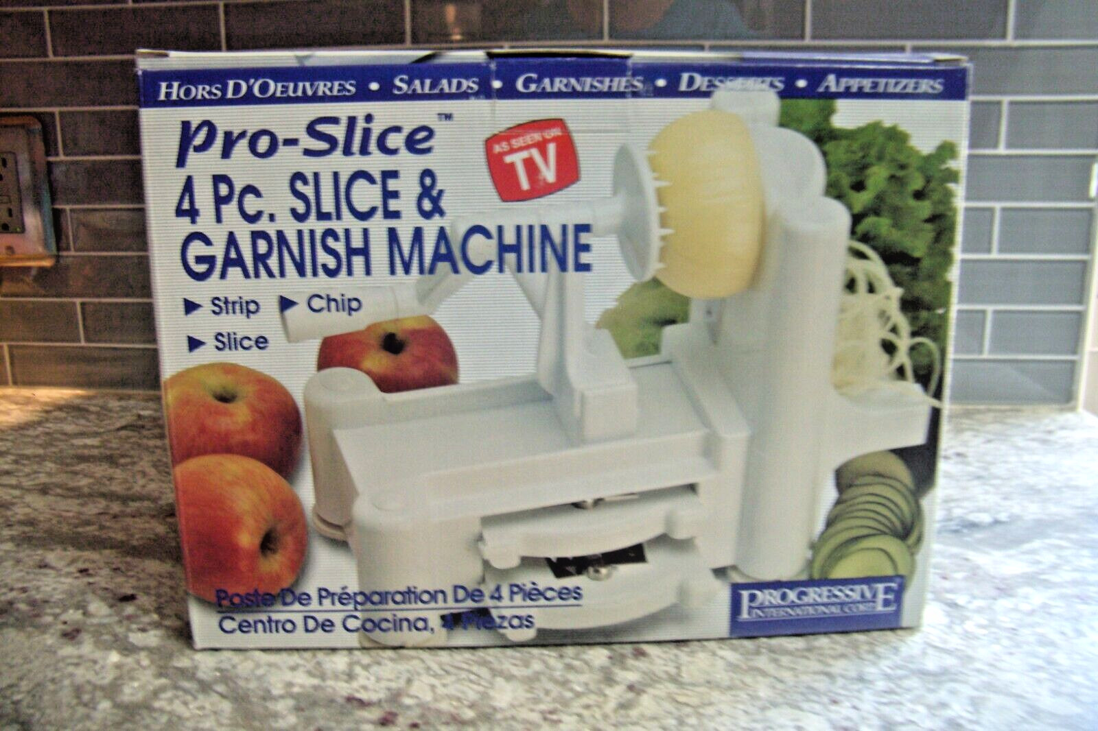 Progressive Pro-Slice 4 Pc. Slice & Garnish Machine As Seen on TV New Open Box