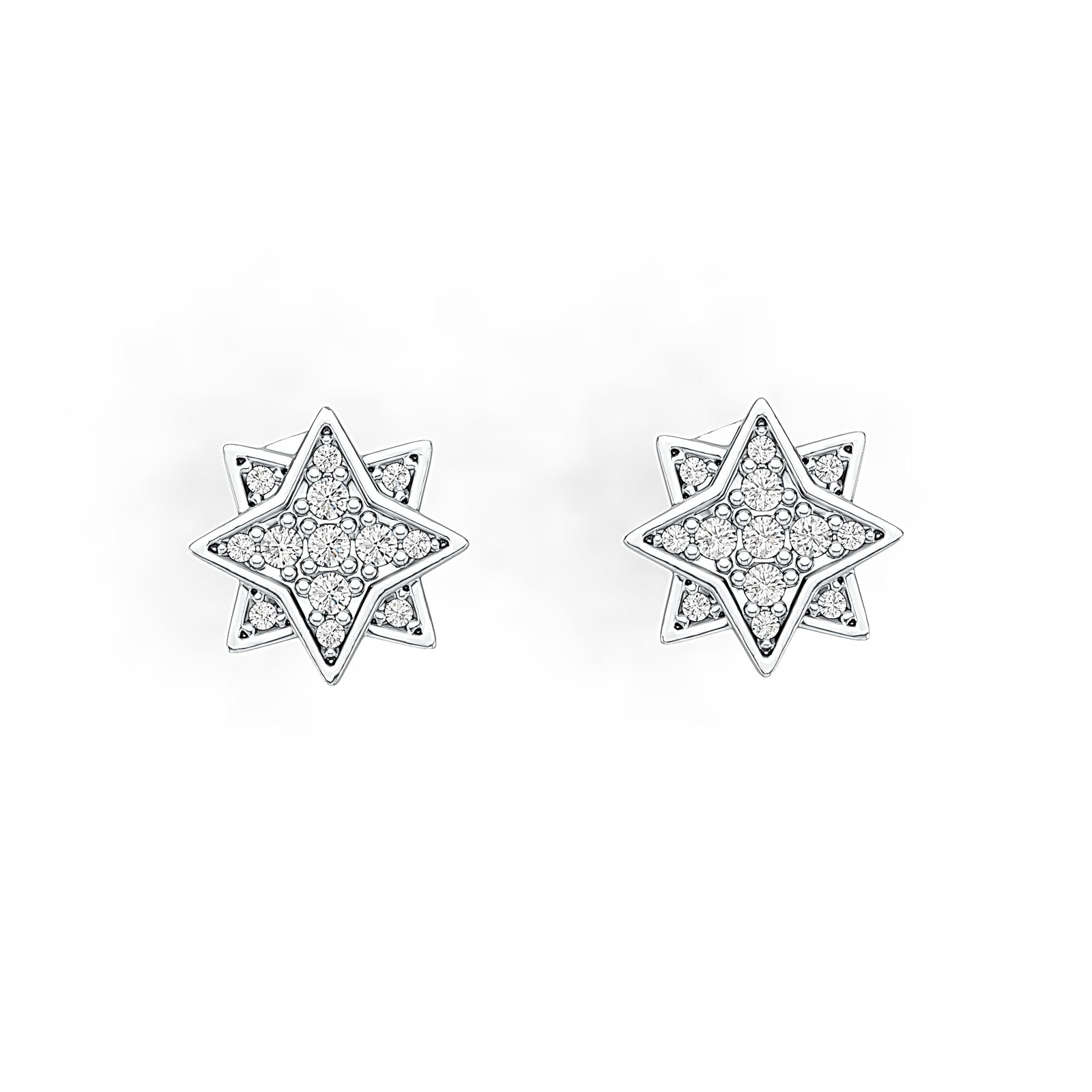 Sterling Silver Semi Mount Earrings Setting Round RD 1.5mm RD 1mm