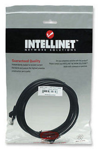 Intellinet 10ft CAT5E UTP Ethernet RJ45 Patch Cable Black, U-010BK