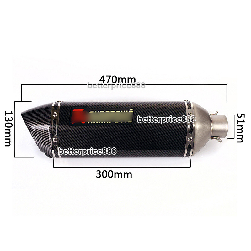Universal Motorcycle Exhaust Muffler Pipe Silencer With DB Killer Tips Escape