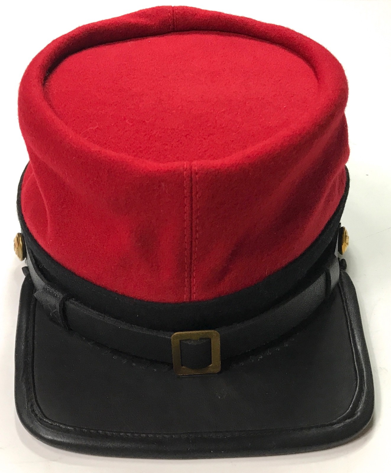 CIVIL WAR CSA CONFEDERATE ARTILLERY RED WOOL KEPI FORAGE CAP HAT-XLARGE