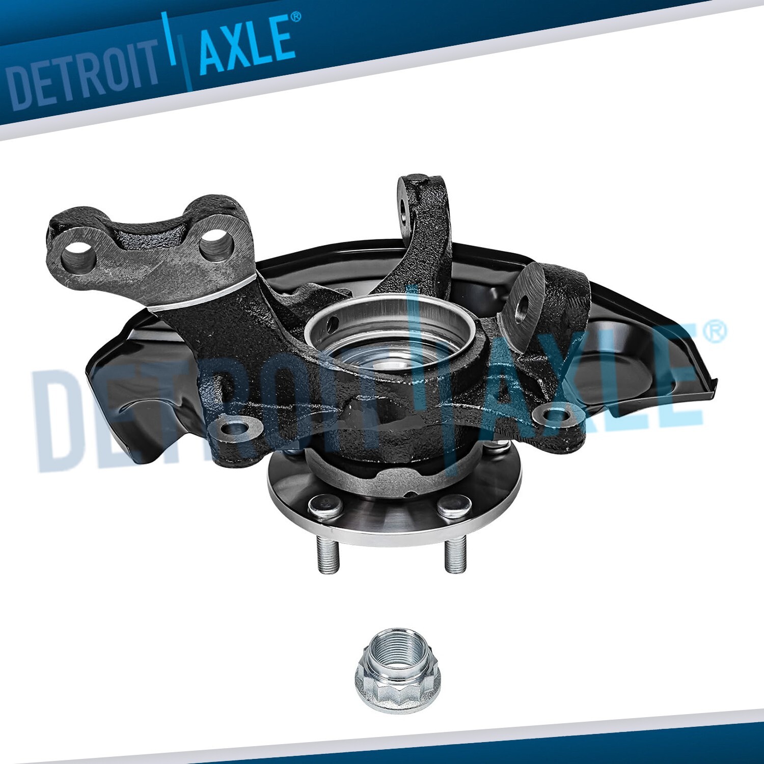 FWD Front Right Steering Knuckle & Wheel Hub Bearing for 2004-2010 Toyota Sienna