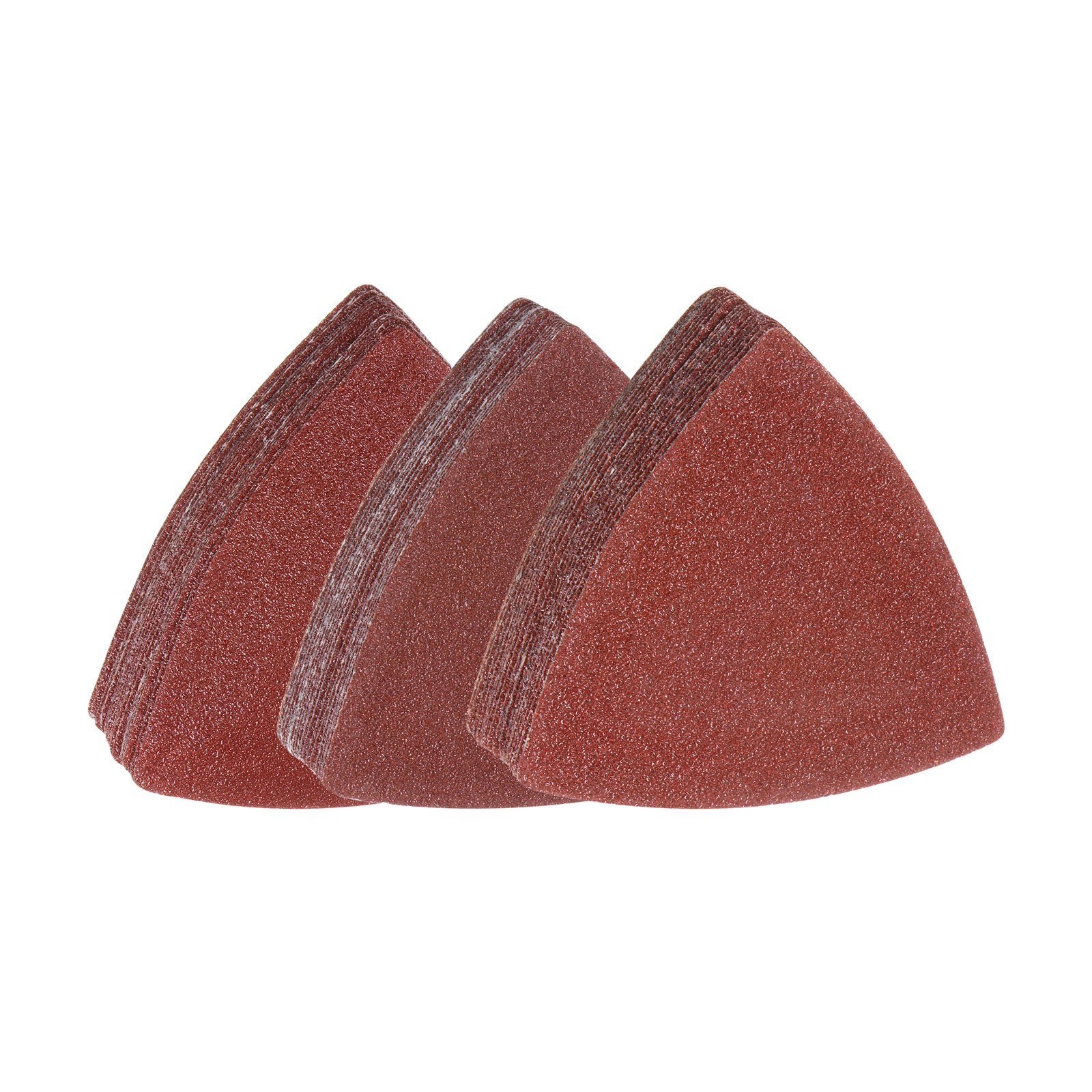 60pcs 60/80/100 Grits 80mm Aluminum Oxide Triangular Sandpaper Set Sanding Pad