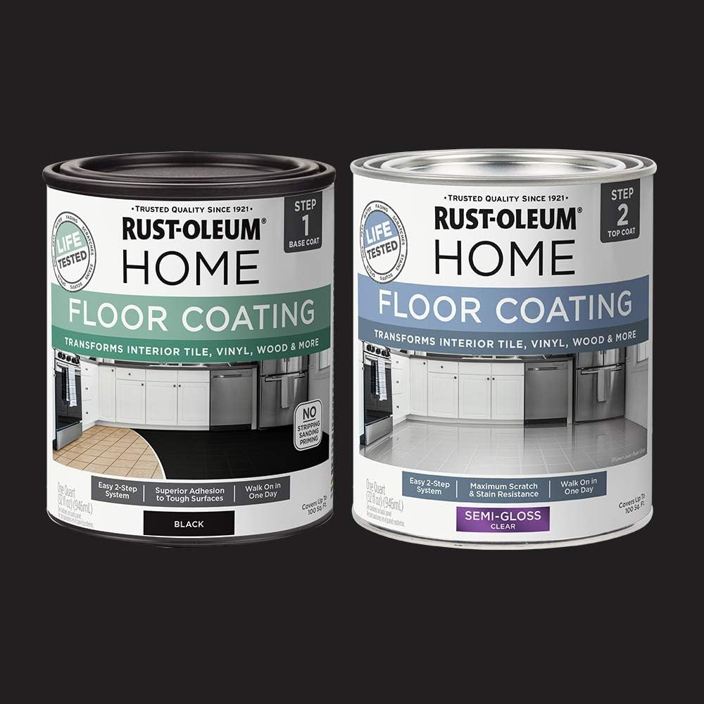 Semi-Gloss Black Home Interior Floor Coating Kit - 367605 sh