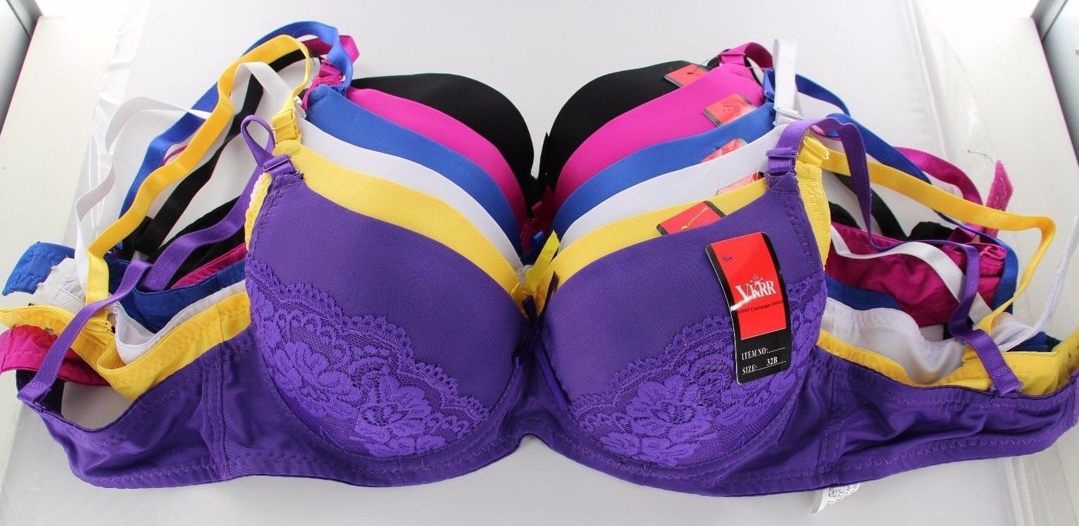 WHOLESALE ...NEW lot of 3 pcs  LADIES   Sexy and HOT LACY  PUSH- UP   BRAS ....