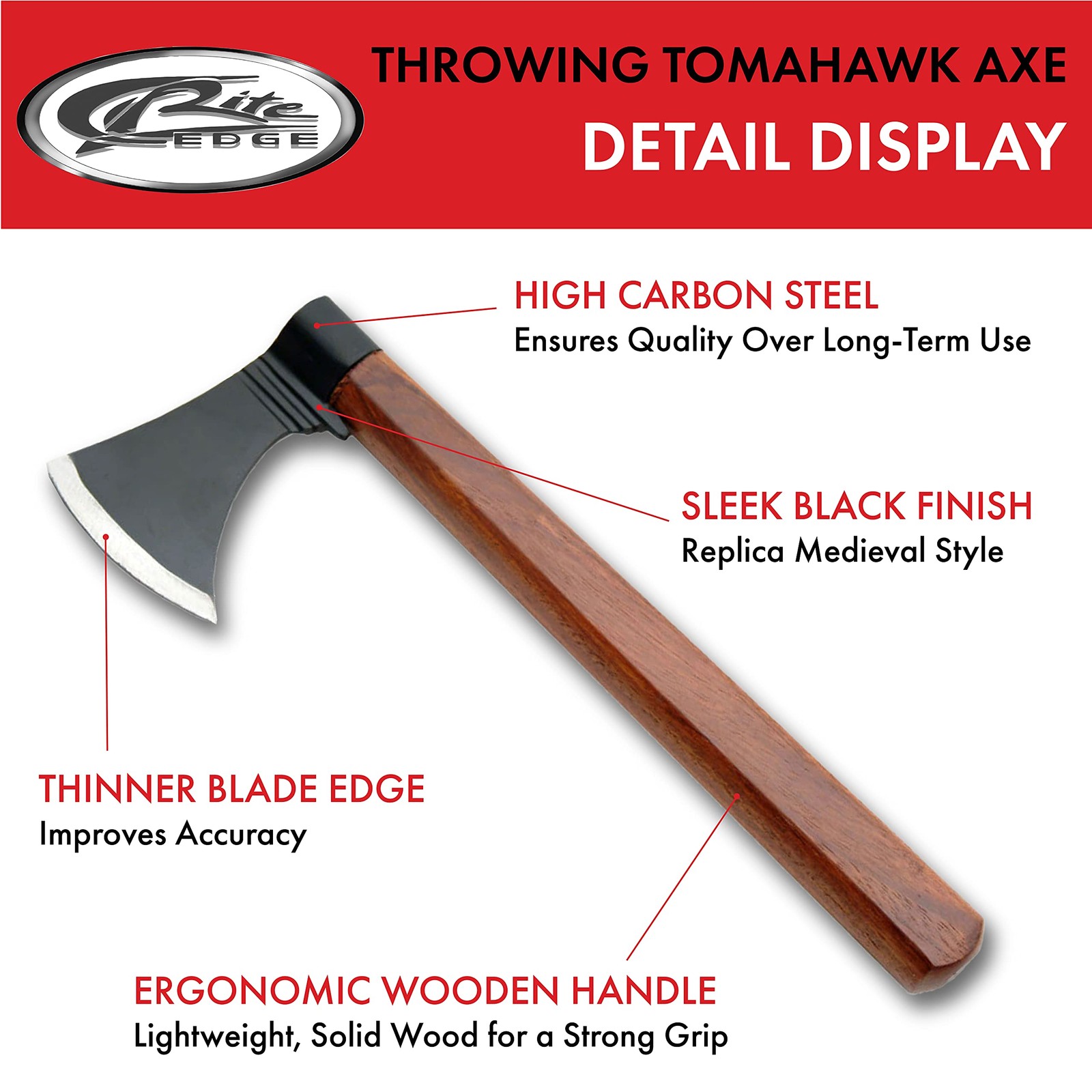 SZCO Supplies Throwing Tomahawk Axe, Black