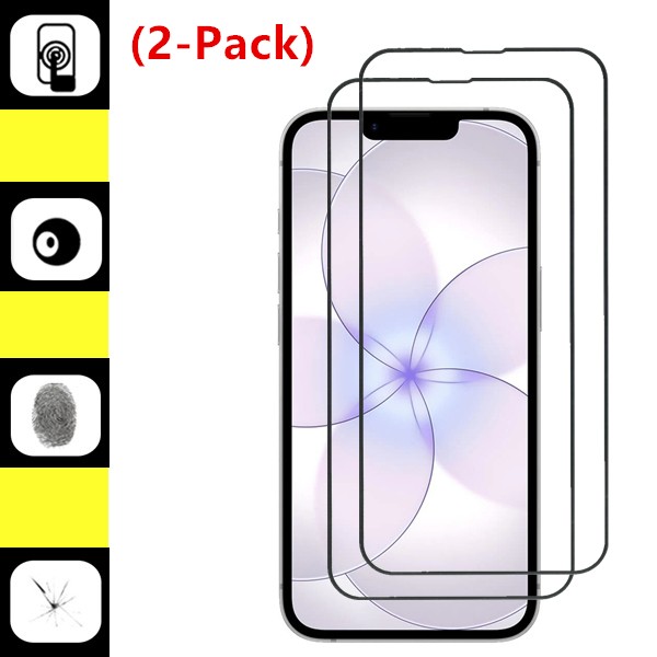 2Pack Premium Fullcover Tempered Glass Screen Protector For Apple iPhone 17e