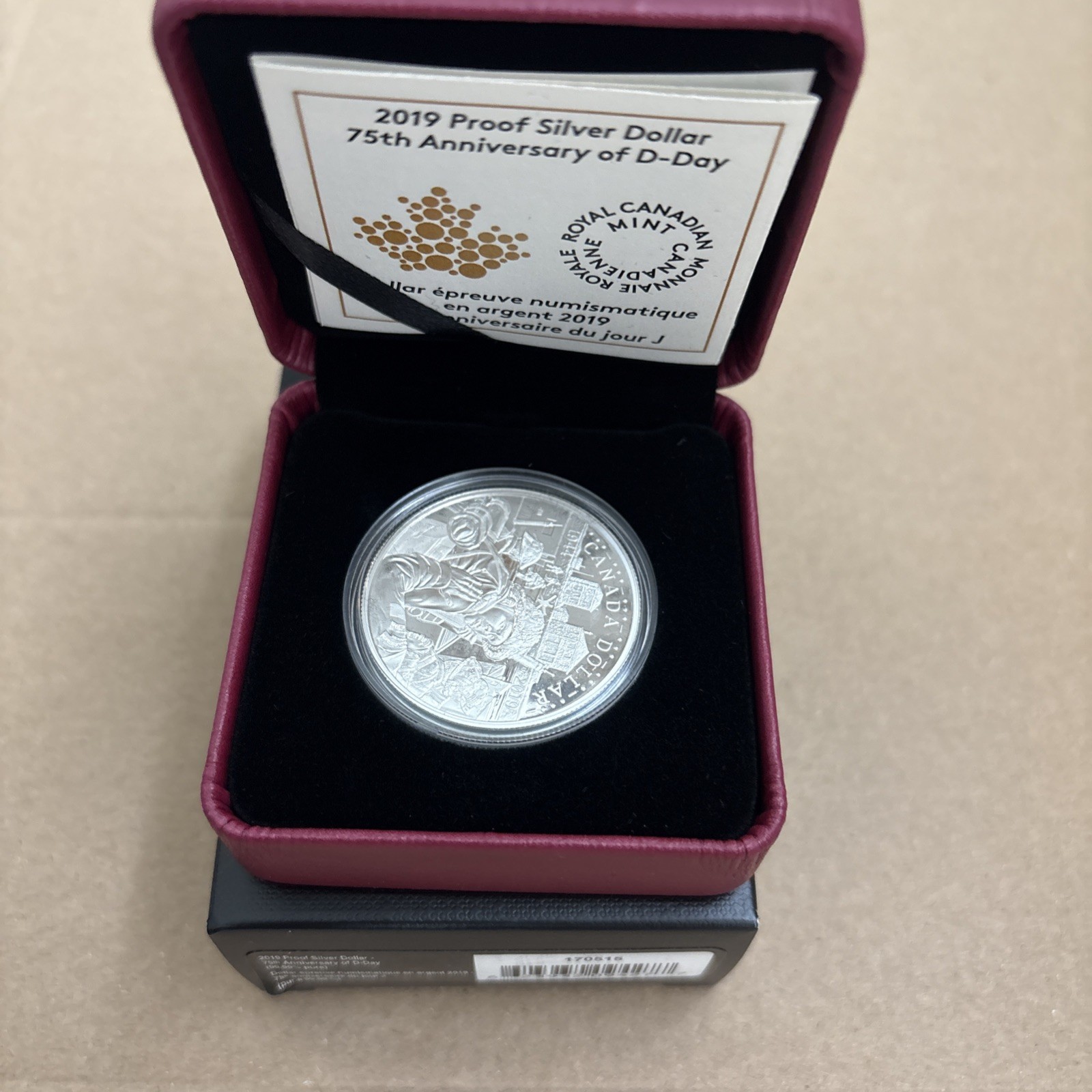 2019 Canada Proof Silver Dollar 75th Anniversary of D-Day