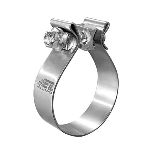 Exhaust Clamp, Narrow Band 304 Stainless Steel Clamp for Muffler Pc 3 Inch 1