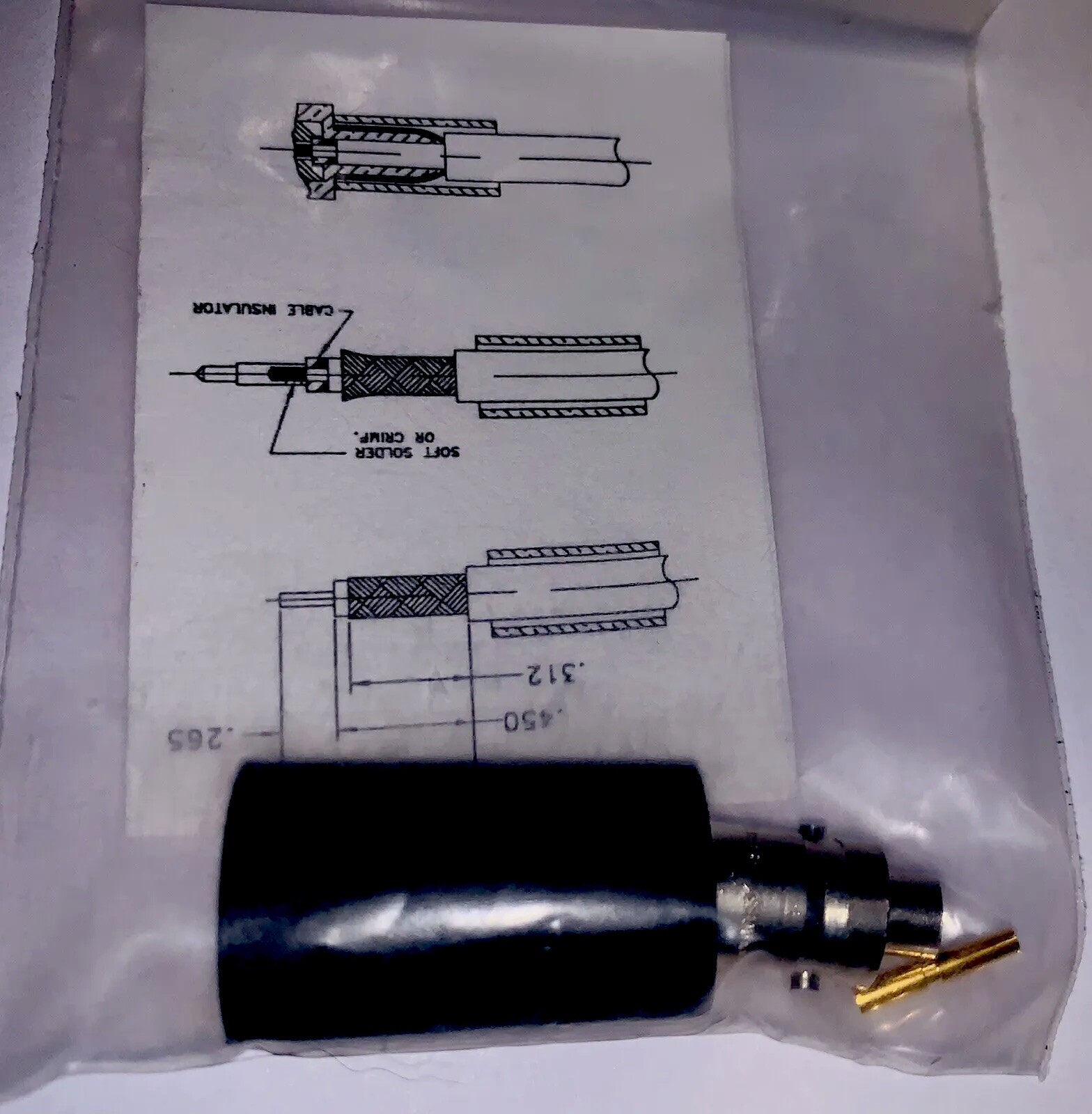 ES-105-3 In-Line Jack BNC- New Surplus