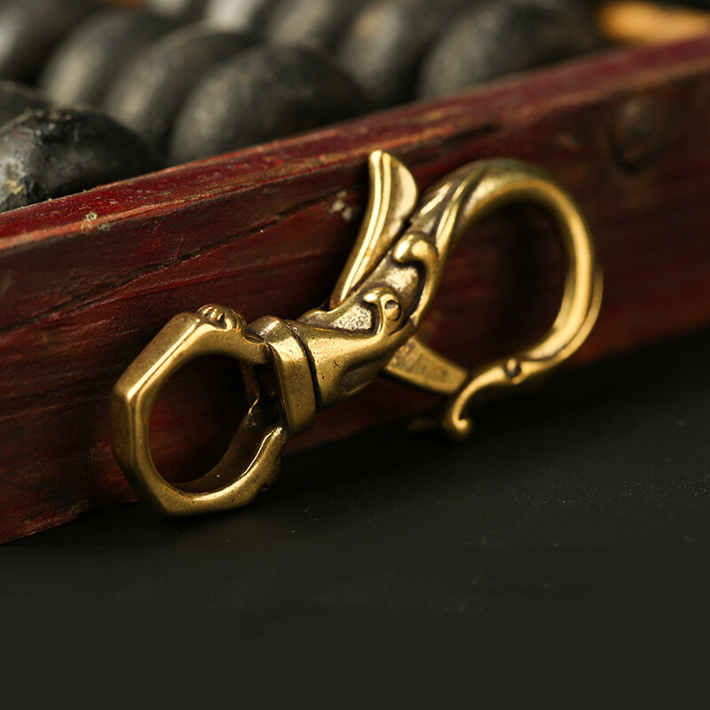 Solid Brass Vintage Keychains Hook Snap Spring Hooks Swivel Hooks Clasps