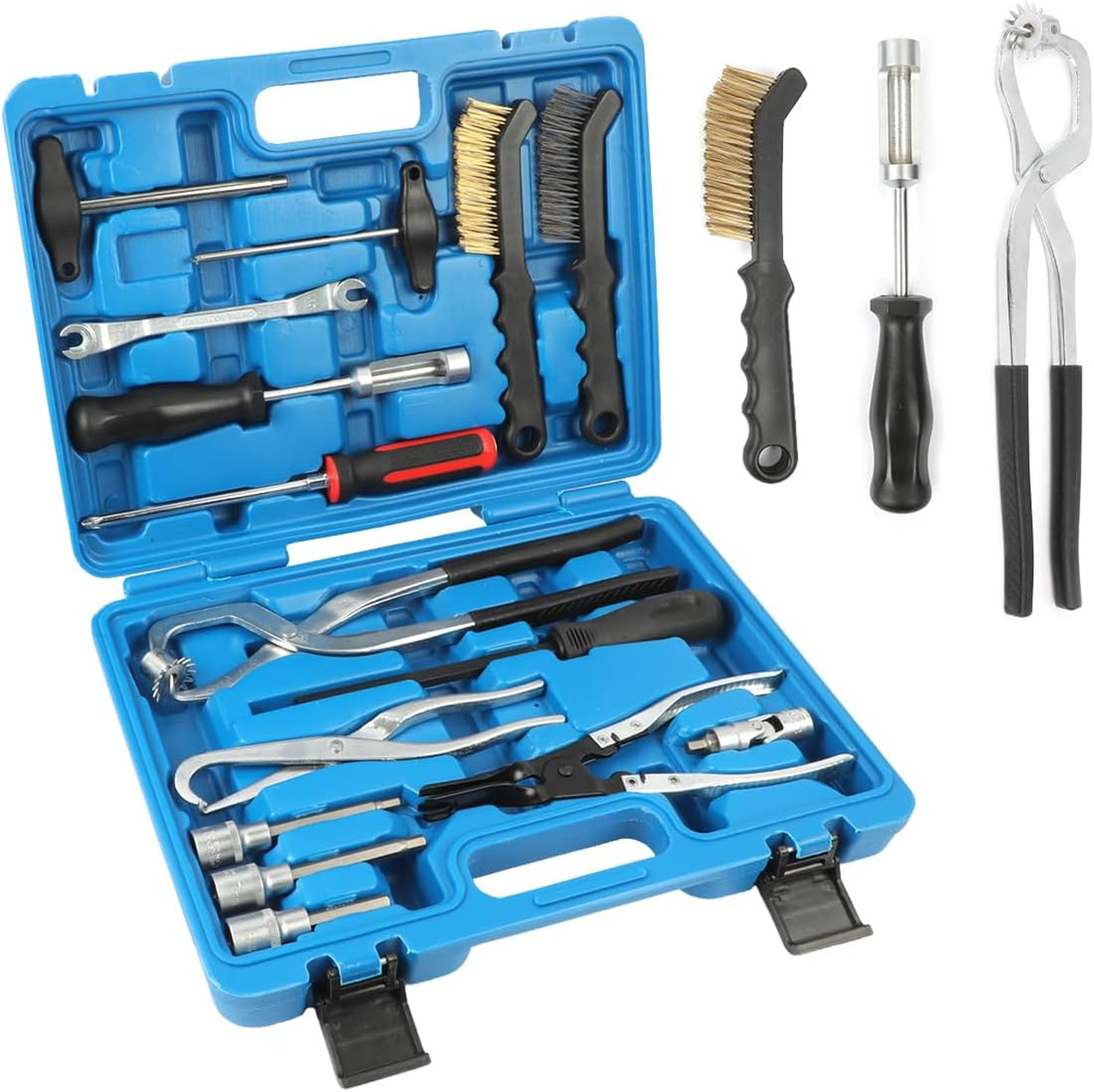15 Piece Brake Tools Kit for Drum and Disc Brake Removal and Adjustment with