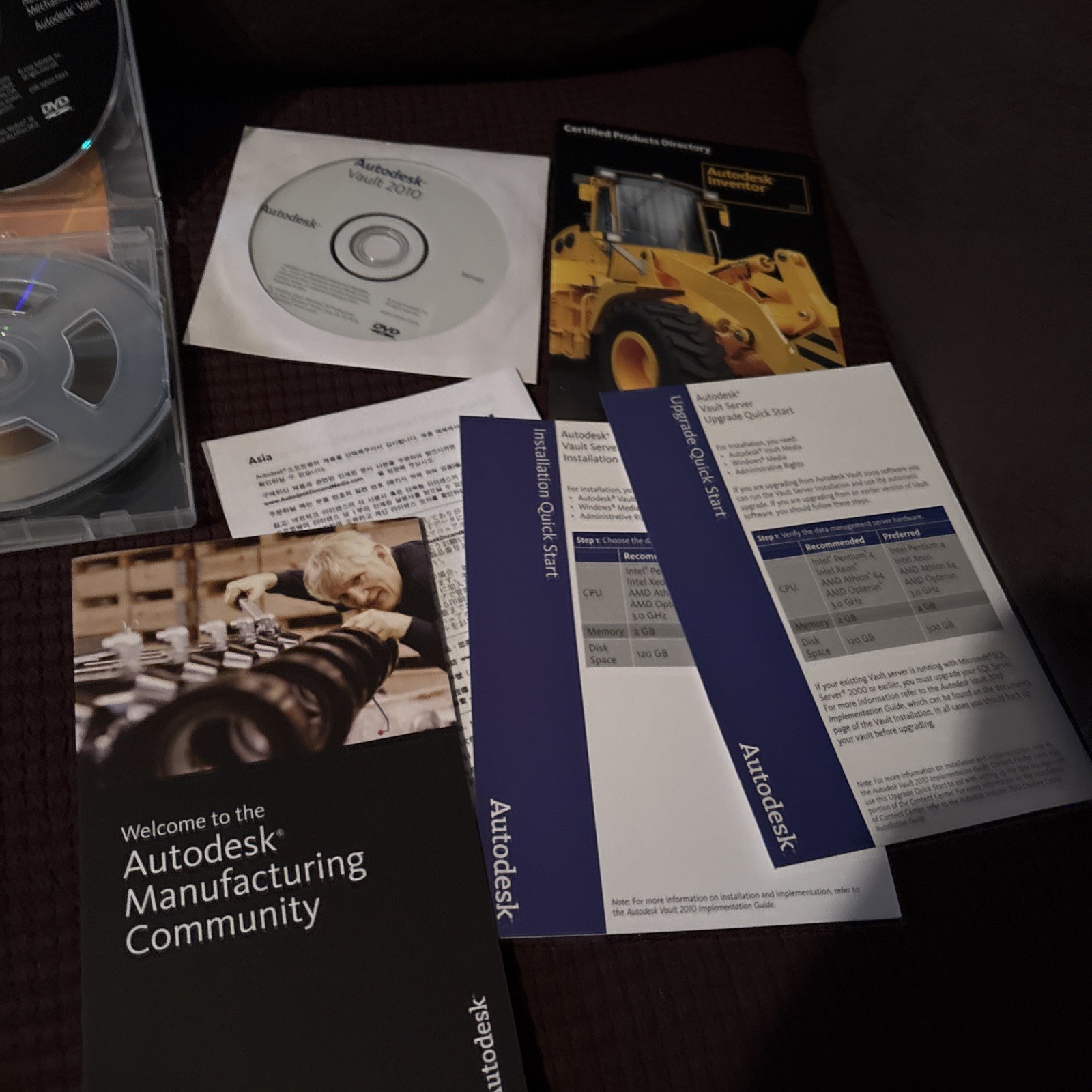 Autodesk AutoCAD Inventor Suite 2010 7 Disc Set