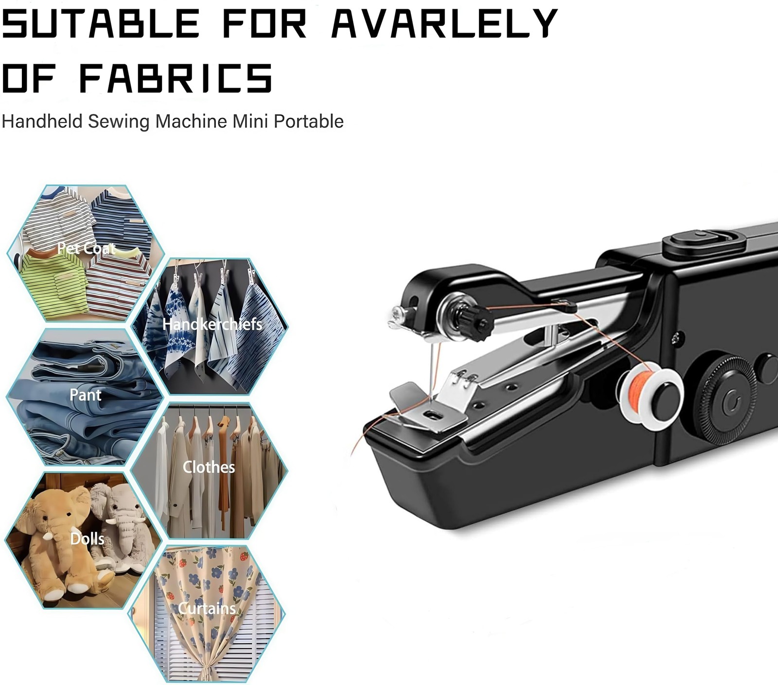 Handheld Sewing Machine,Sewing Machines for Beginners,Portable Electric Mini ...