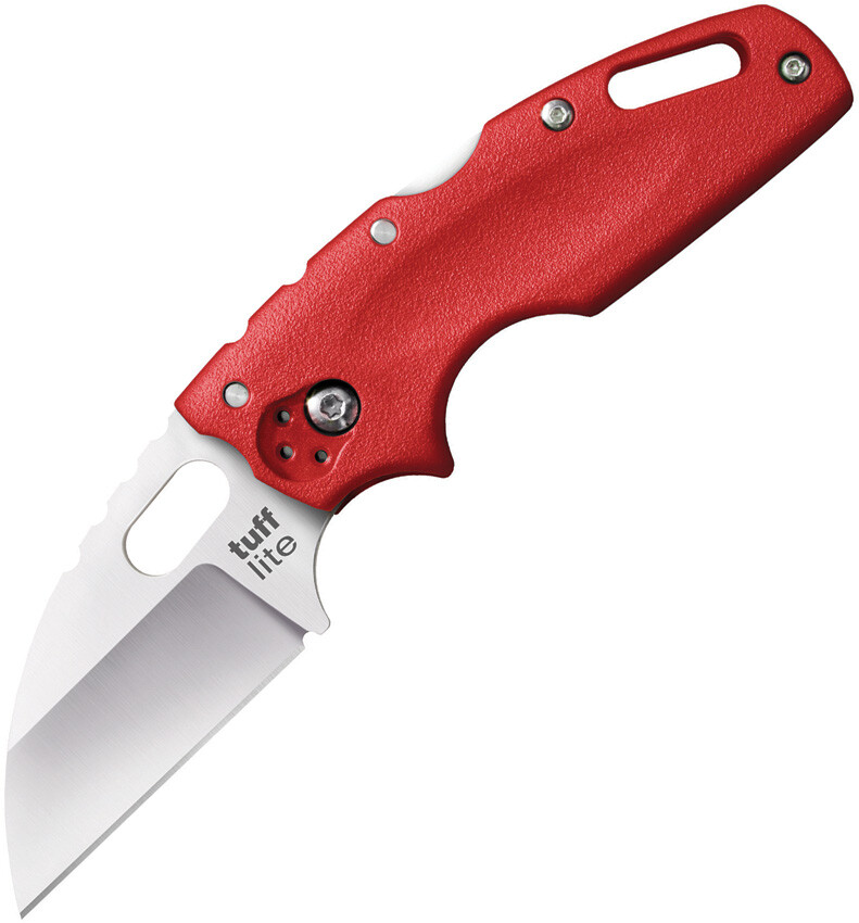 Cold Steel Tuff Lite Plain Red Handle AUS-8 Stainless Folding Pocket Knife 20LTR