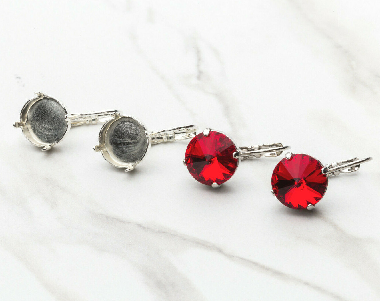 12mm Round | Classic Drop DIY Earring Bases | (EE 16)